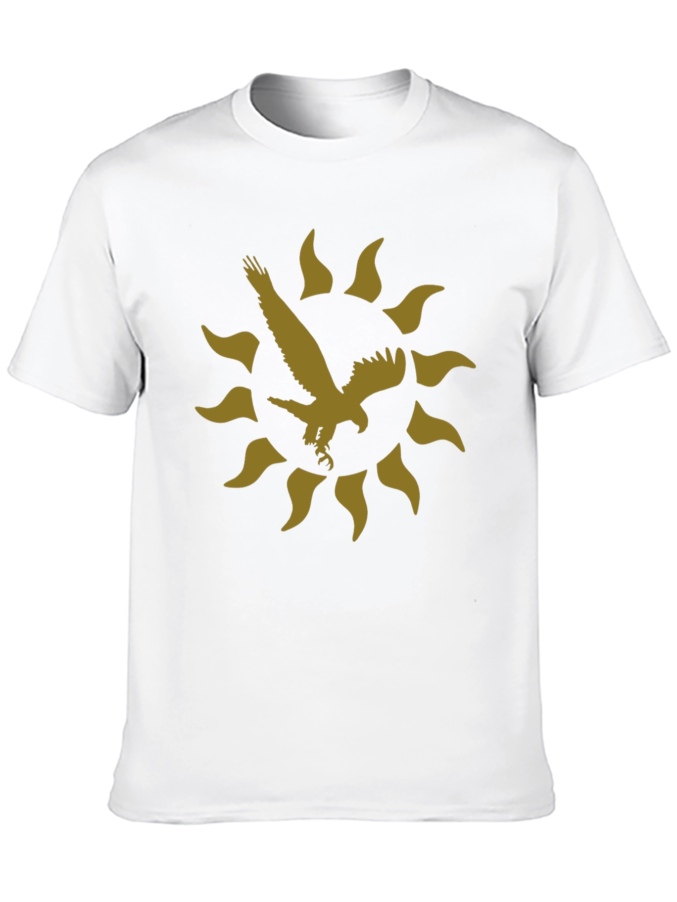 Eagle Sun Graphic Print Black T-Shirt