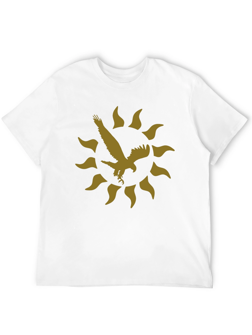 Eagle Sun Graphic Print Black T-Shirt