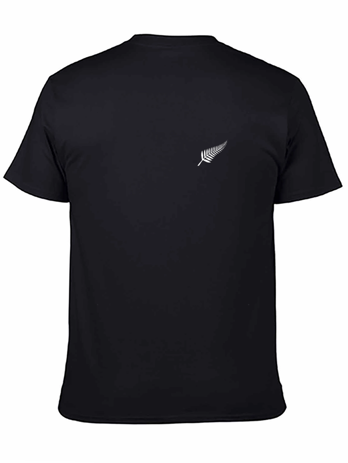 Mens Black T-Shirt with Fern Logo