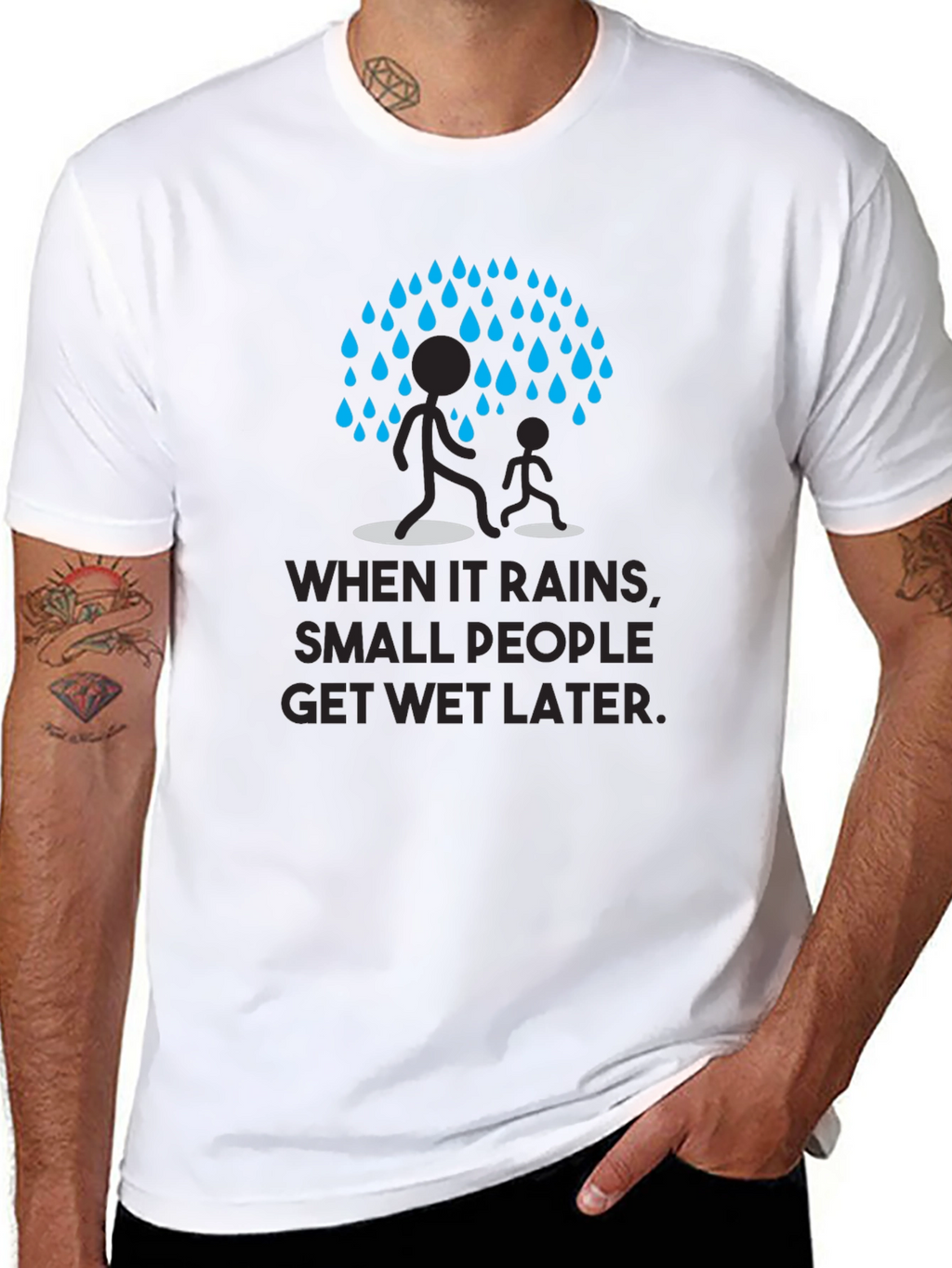 Humorous When It Rains Graphic Tee