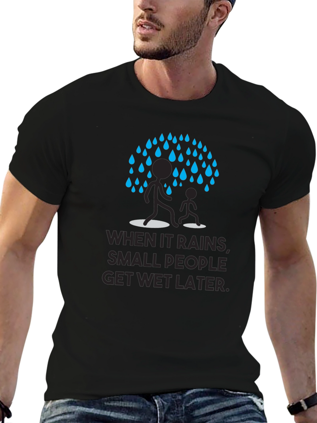 Humorous When It Rains Graphic Tee