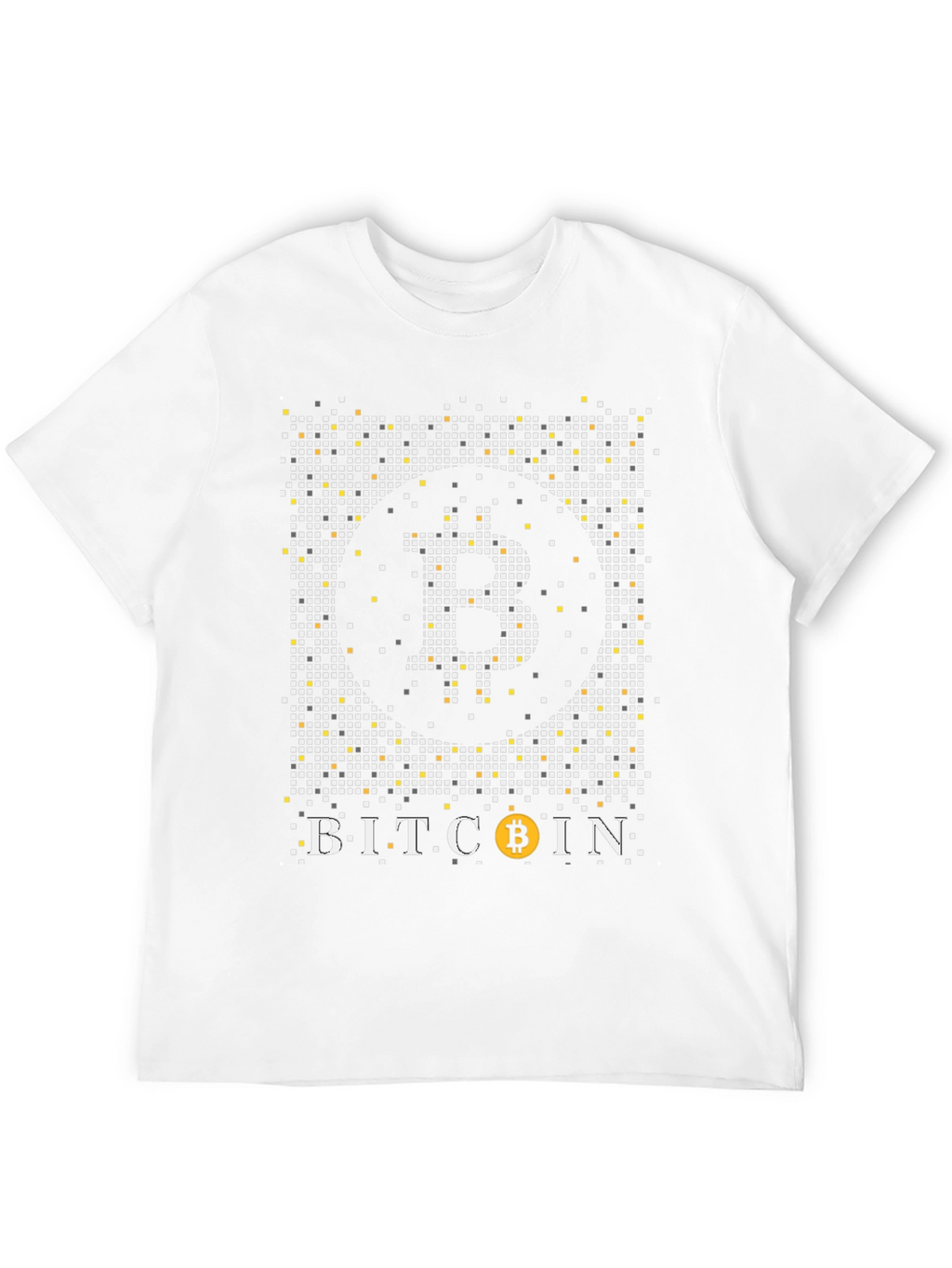 Bitcoin Pixel Art Black Graphic Tee