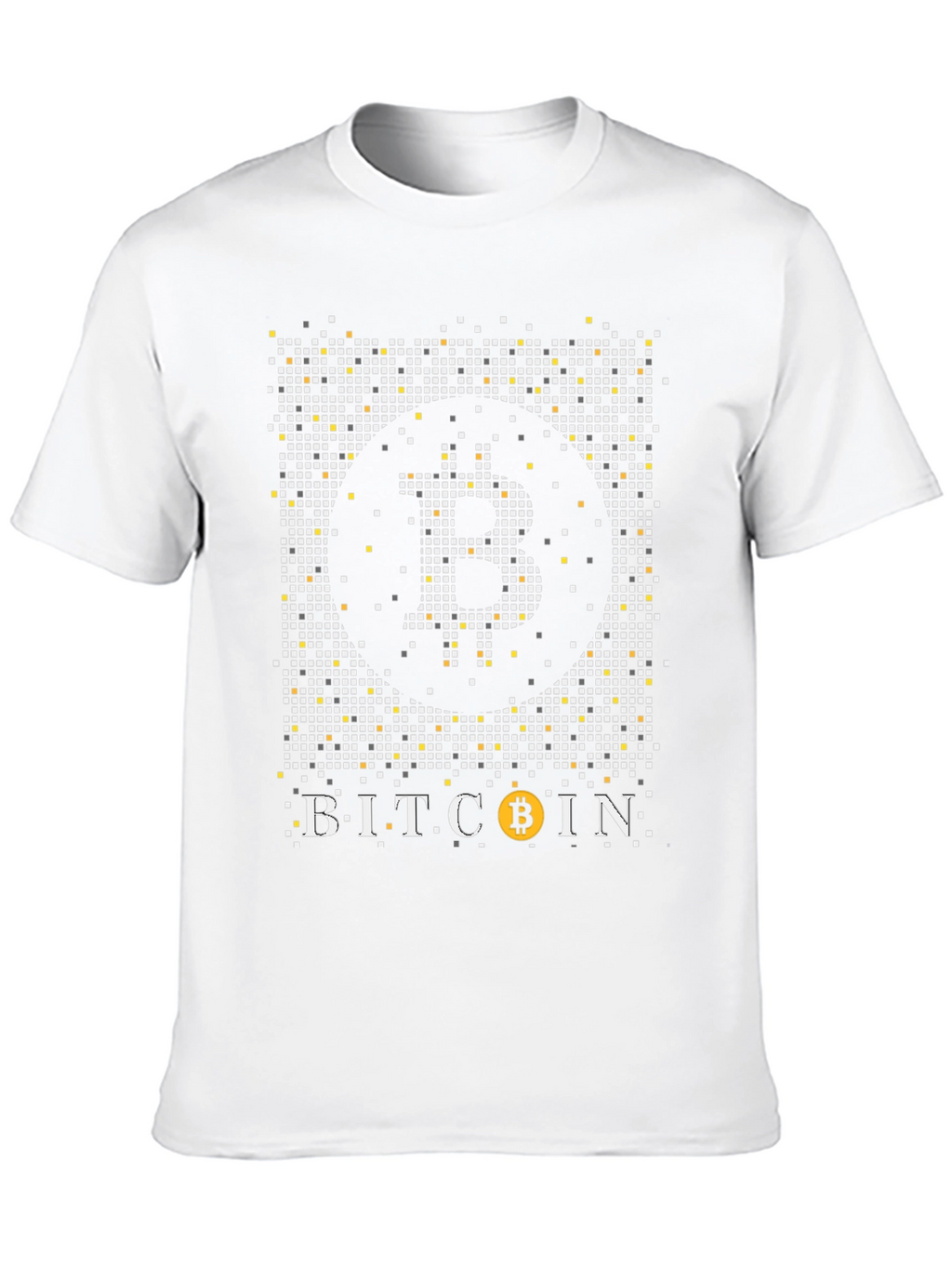Bitcoin Pixel Art Black Graphic Tee