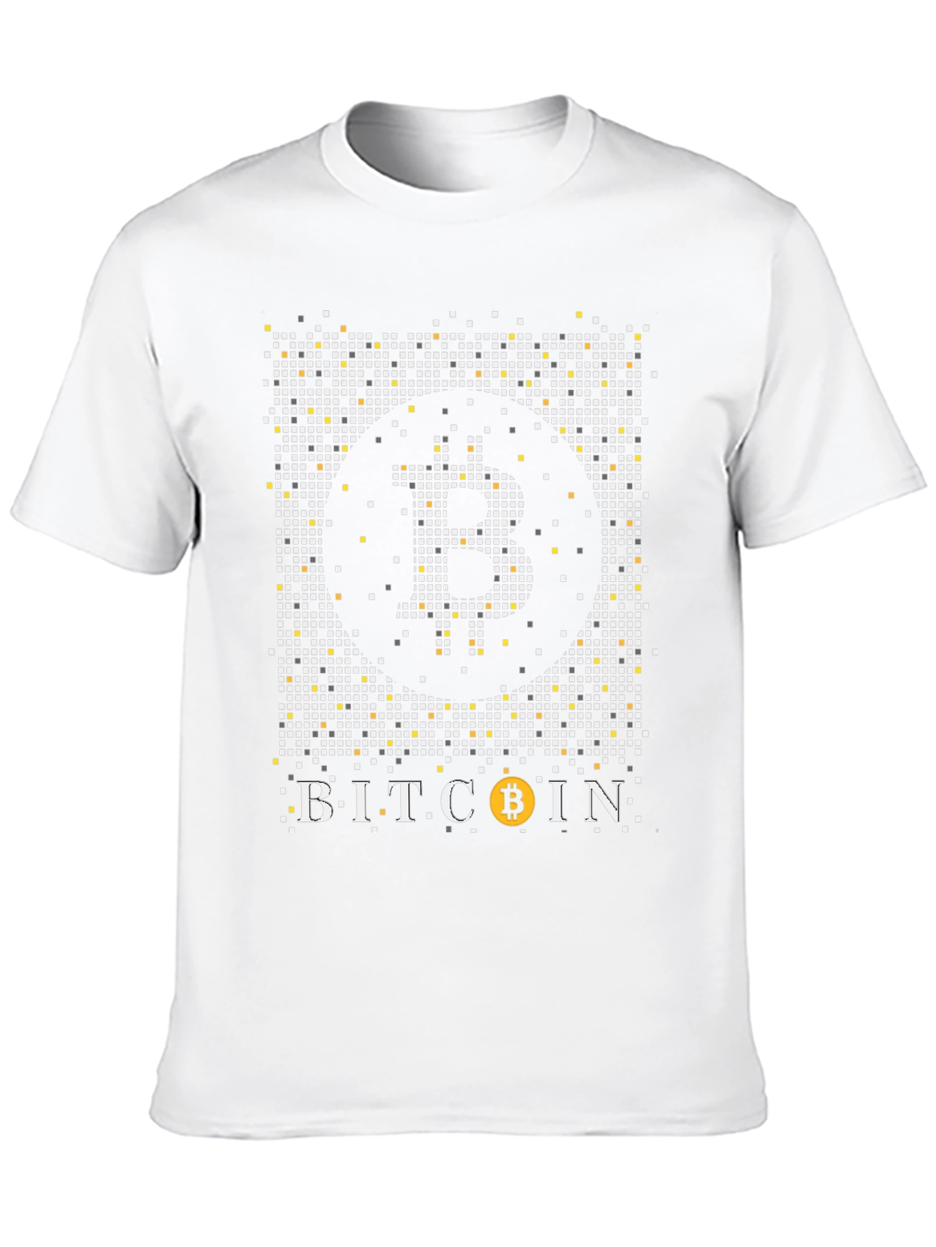 Bitcoin Pixel Art Black Graphic Tee