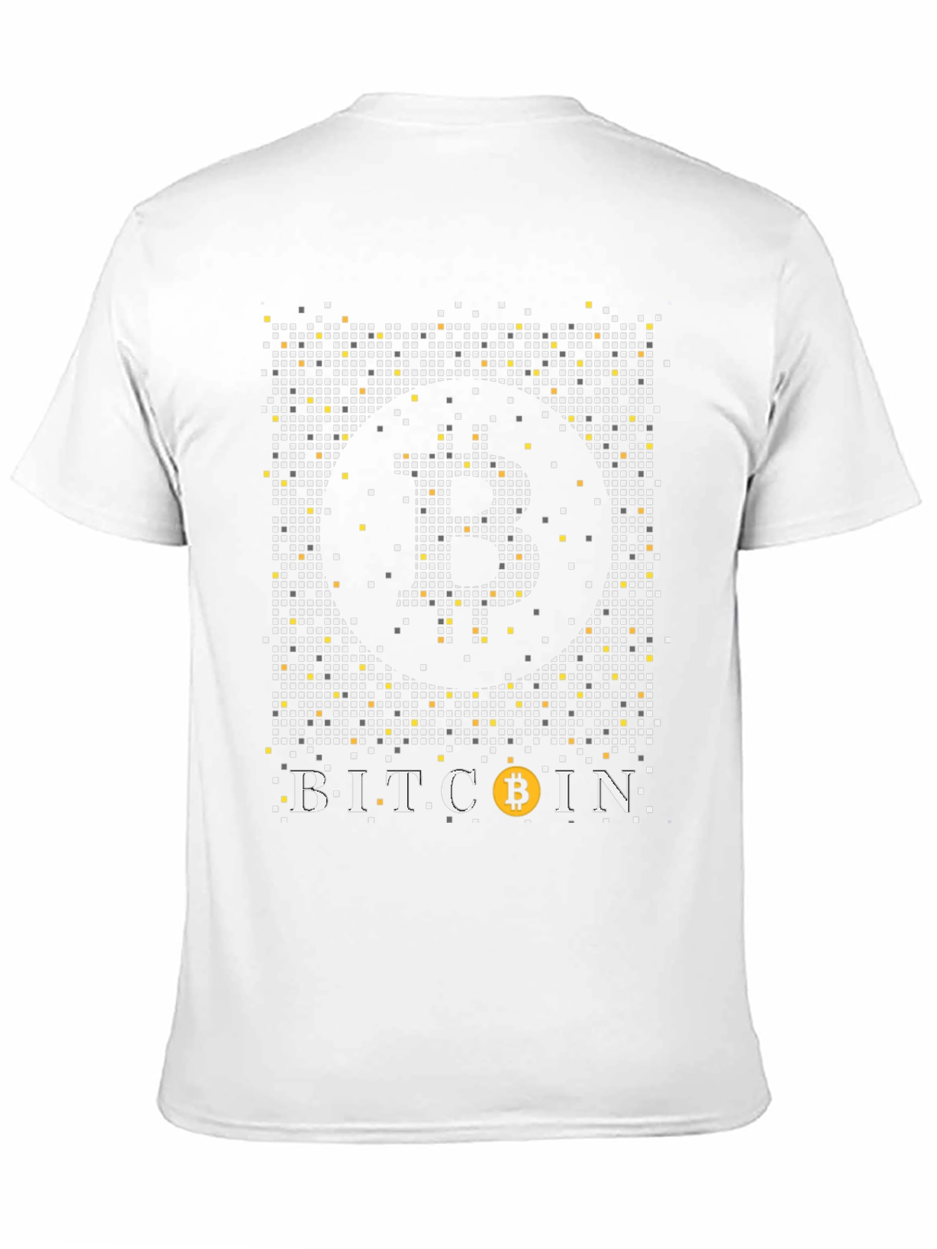 Bitcoin Pixel Art Black Graphic Tee