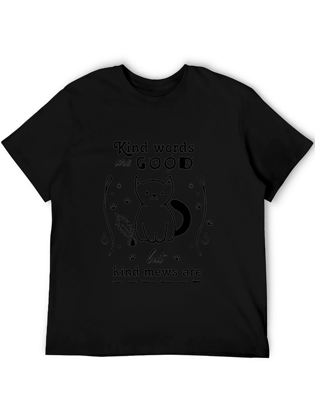 Kind Mews Cat Graphic T-Shirt