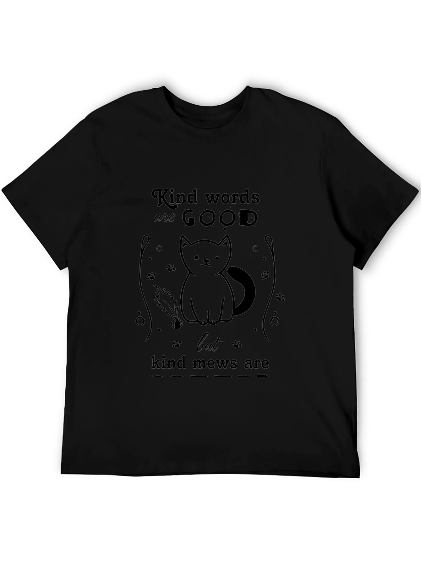 Kind Mews Cat Graphic T-Shirt
