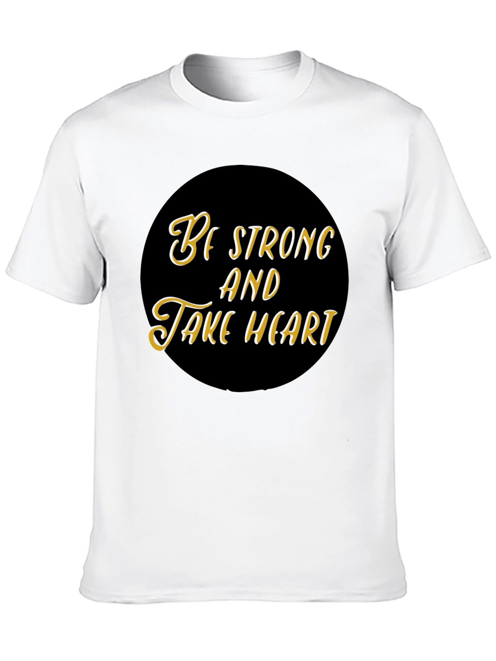 Be Strong and Take Heart Black Tee