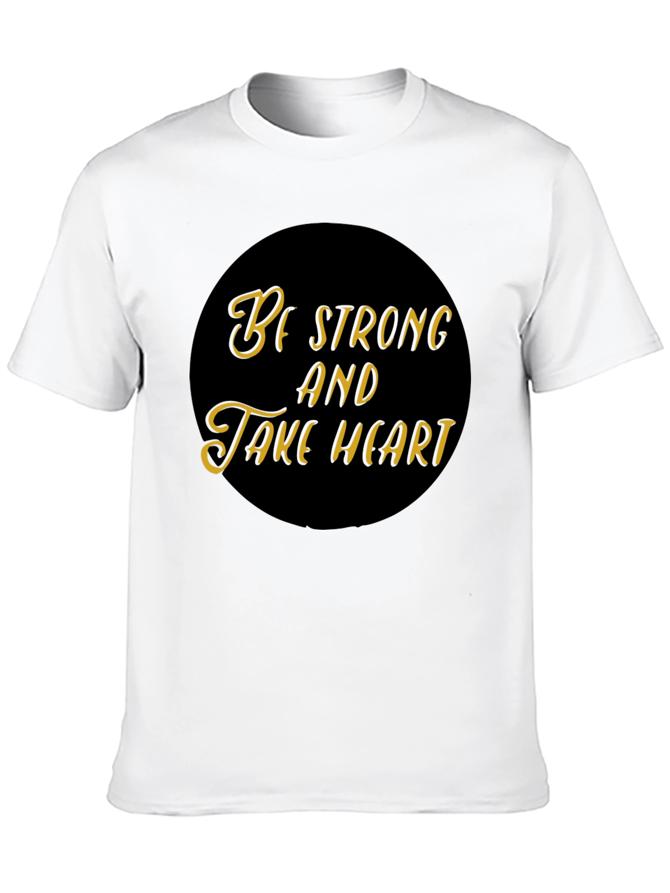 Be Strong and Take Heart Black Tee