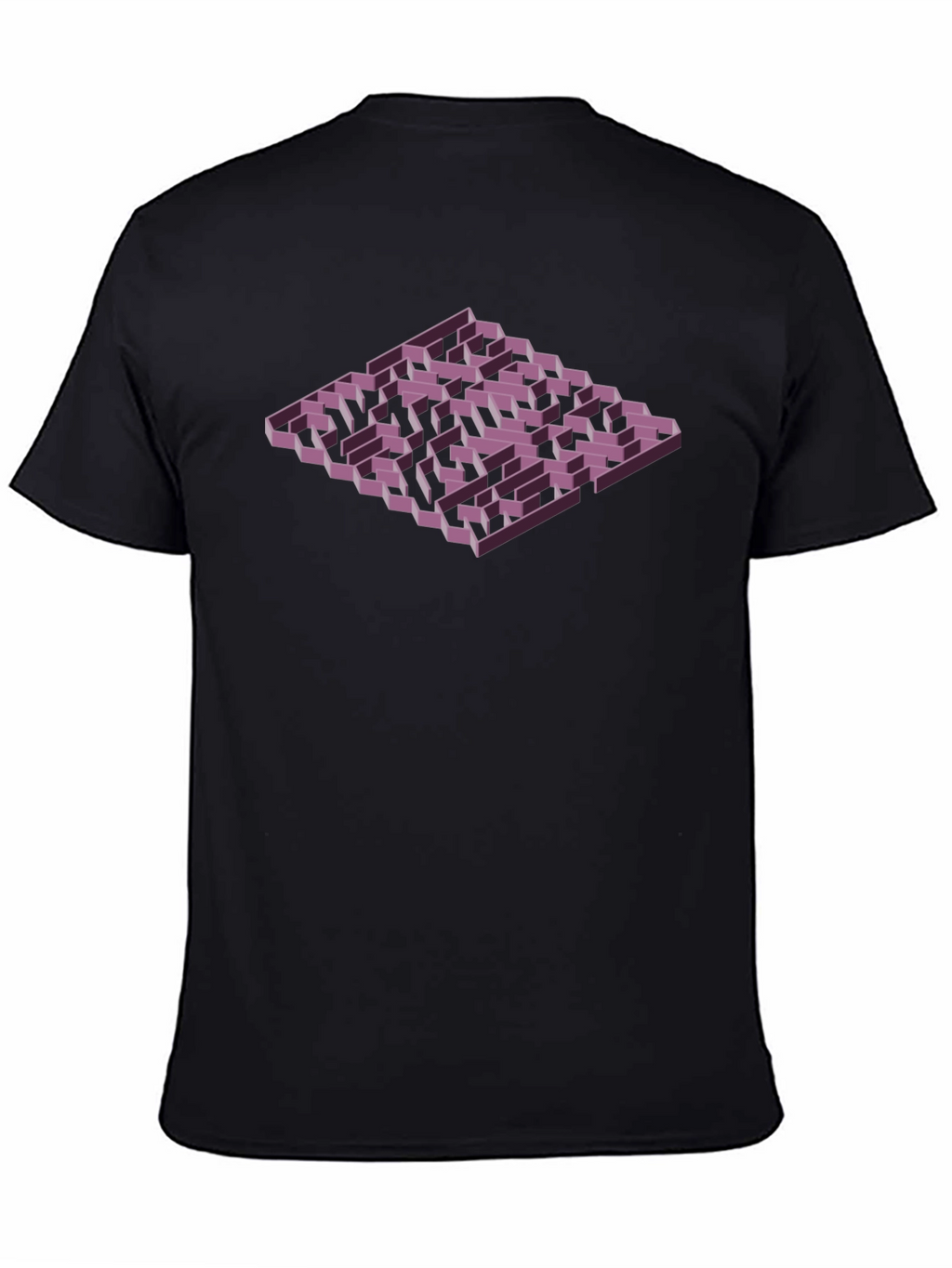 Isometric Maze Graphic Tee - Mens Black T-Shirt