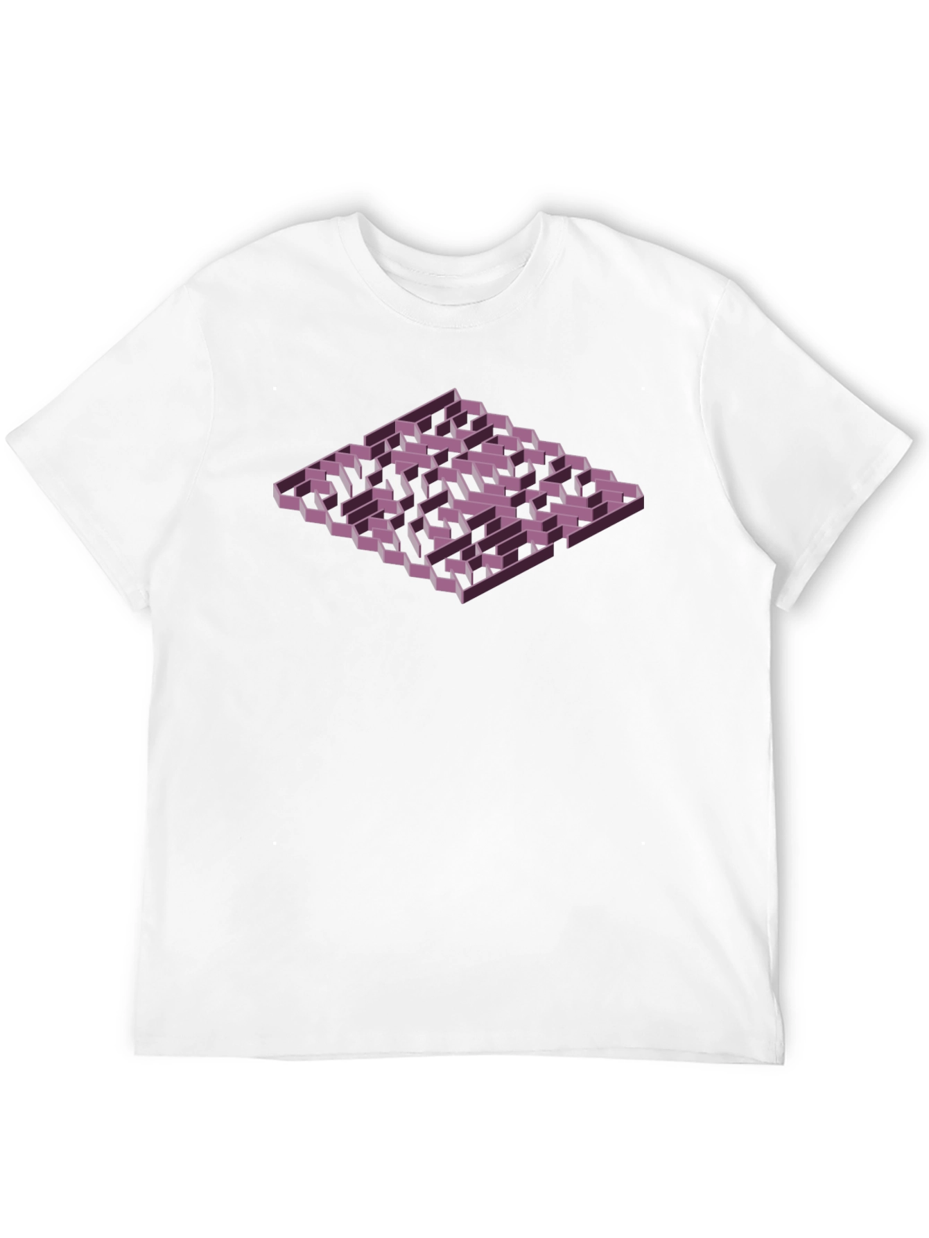 Isometric Maze Graphic Tee - Mens Black T-Shirt