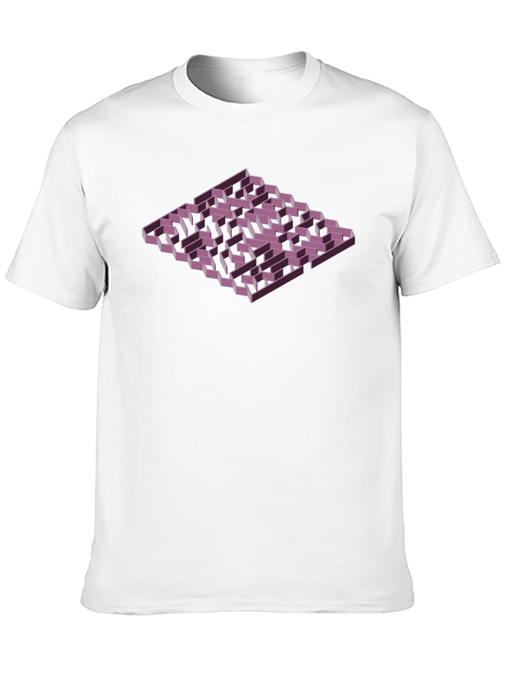 Isometric Maze Graphic Tee - Mens Black T-Shirt