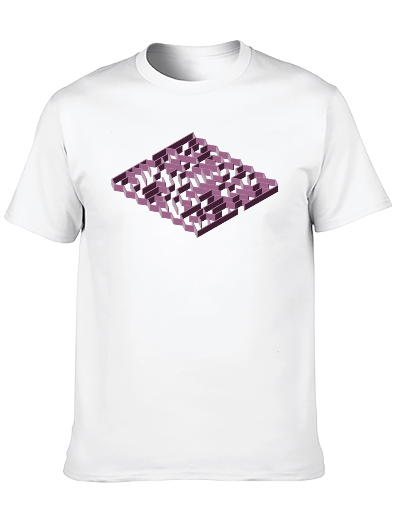 Isometric Maze Graphic Tee - Mens Black T-Shirt
