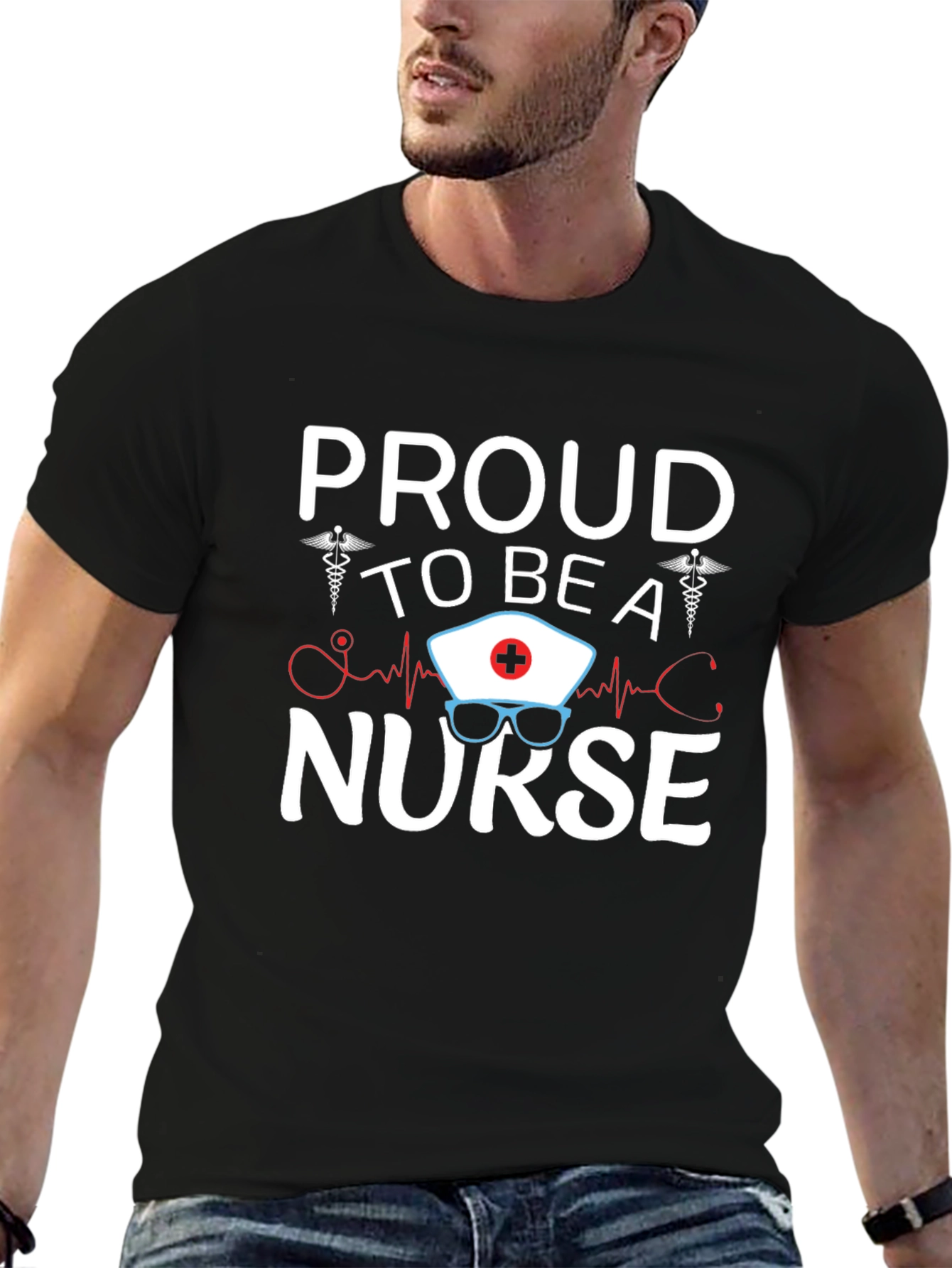 Proud Nurse Graphic T-Shirt - Black Unisex