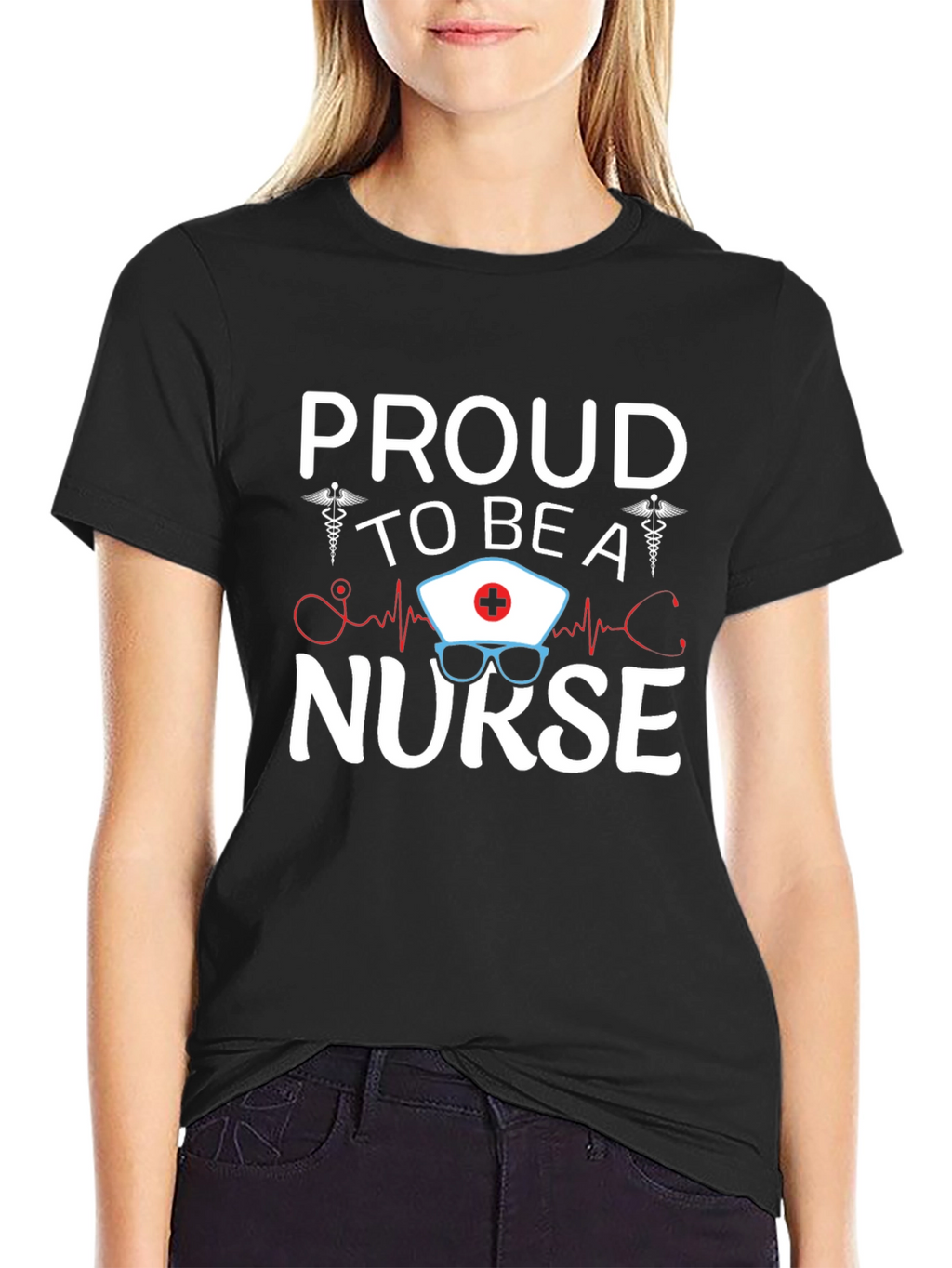 Proud Nurse Graphic T-Shirt - Black Unisex