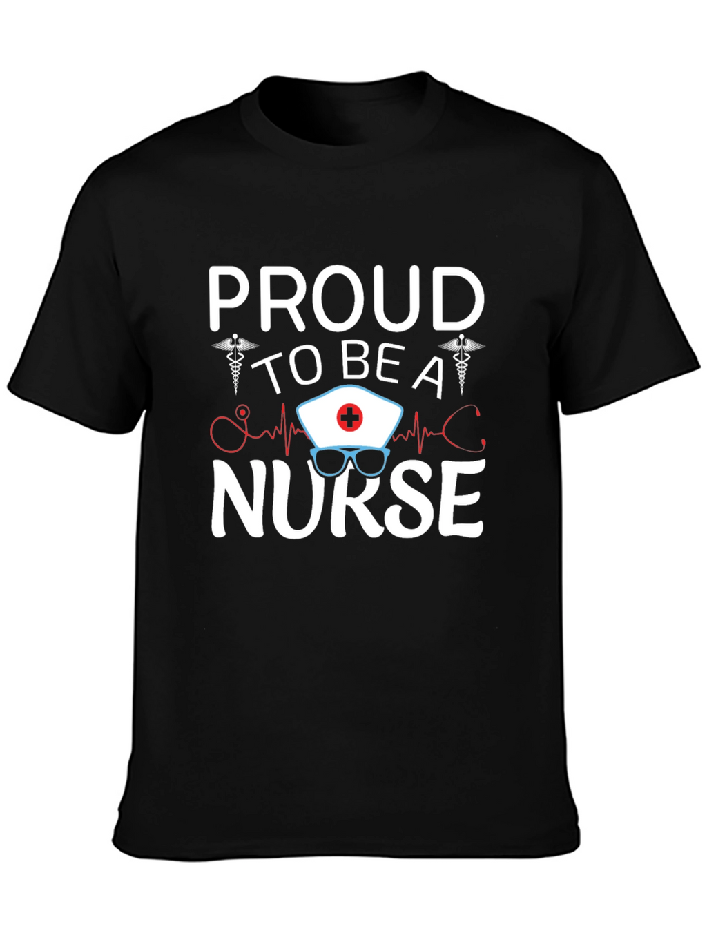 Proud Nurse Graphic T-Shirt - Black Unisex