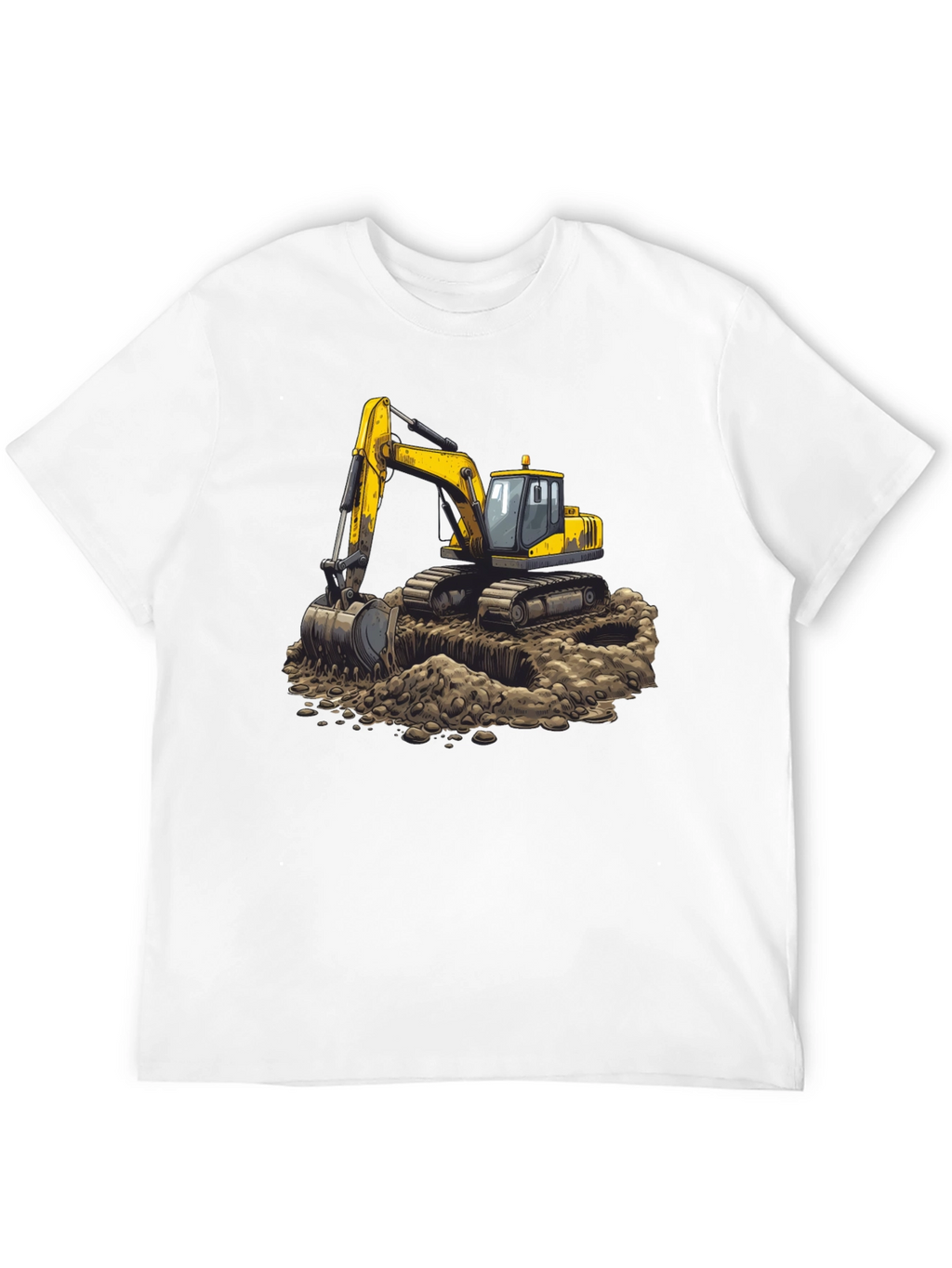 Excavator Graphic Tee - Construction Crew Shirt
