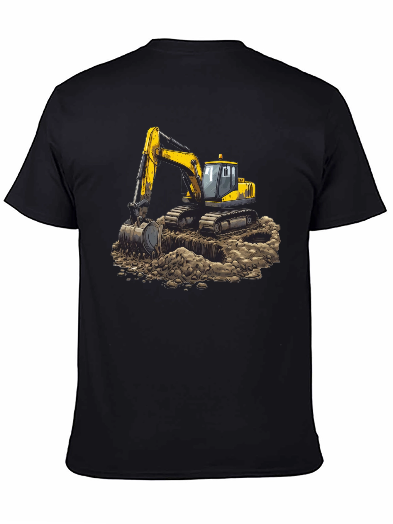 Excavator Graphic Tee - Construction Crew Shirt