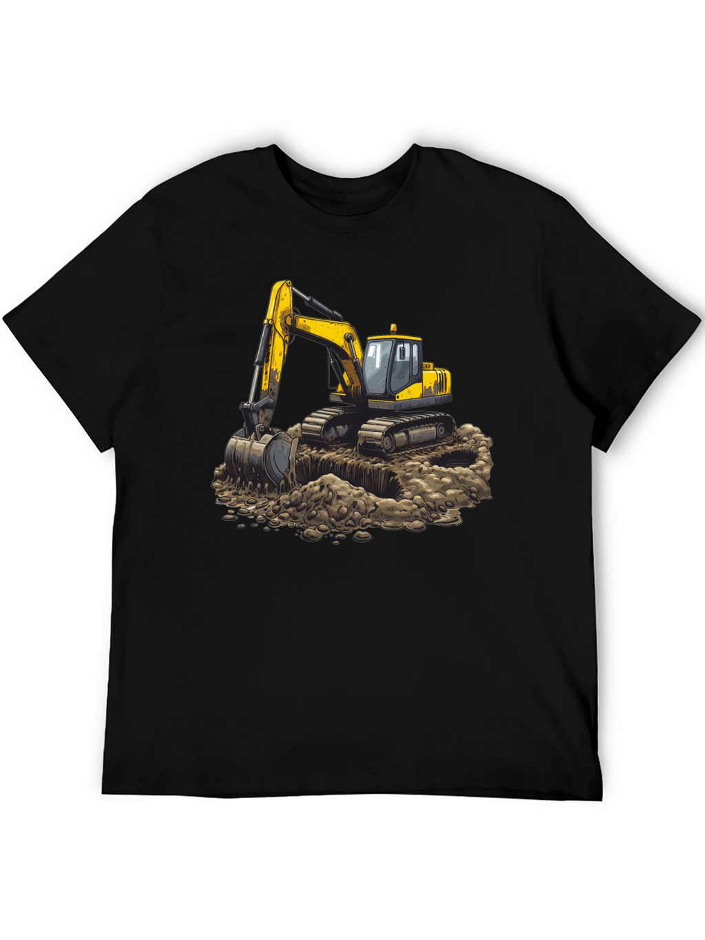 Excavator Graphic Tee - Construction Crew Shirt