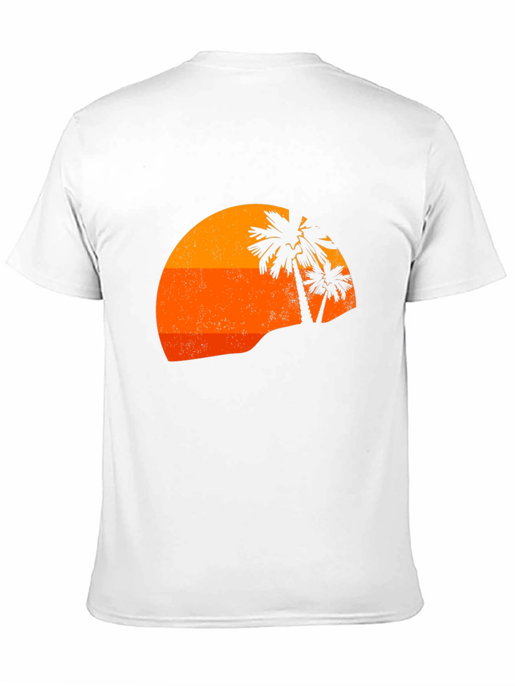 Retro Sunset Palm Tee - Black