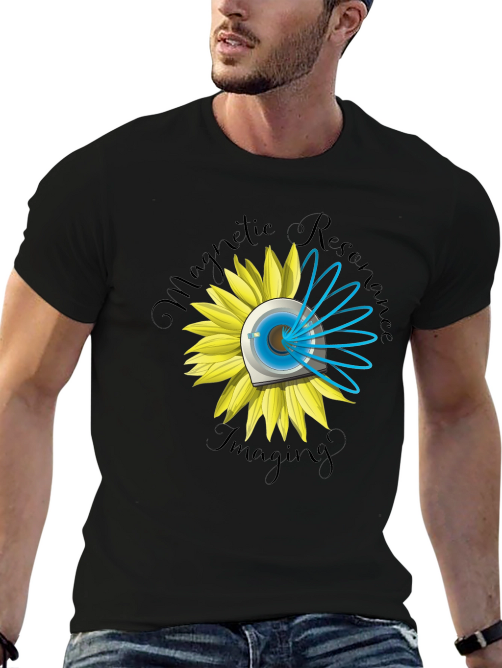 Magnetic Resonance Imaging Sunflower T-Shirt