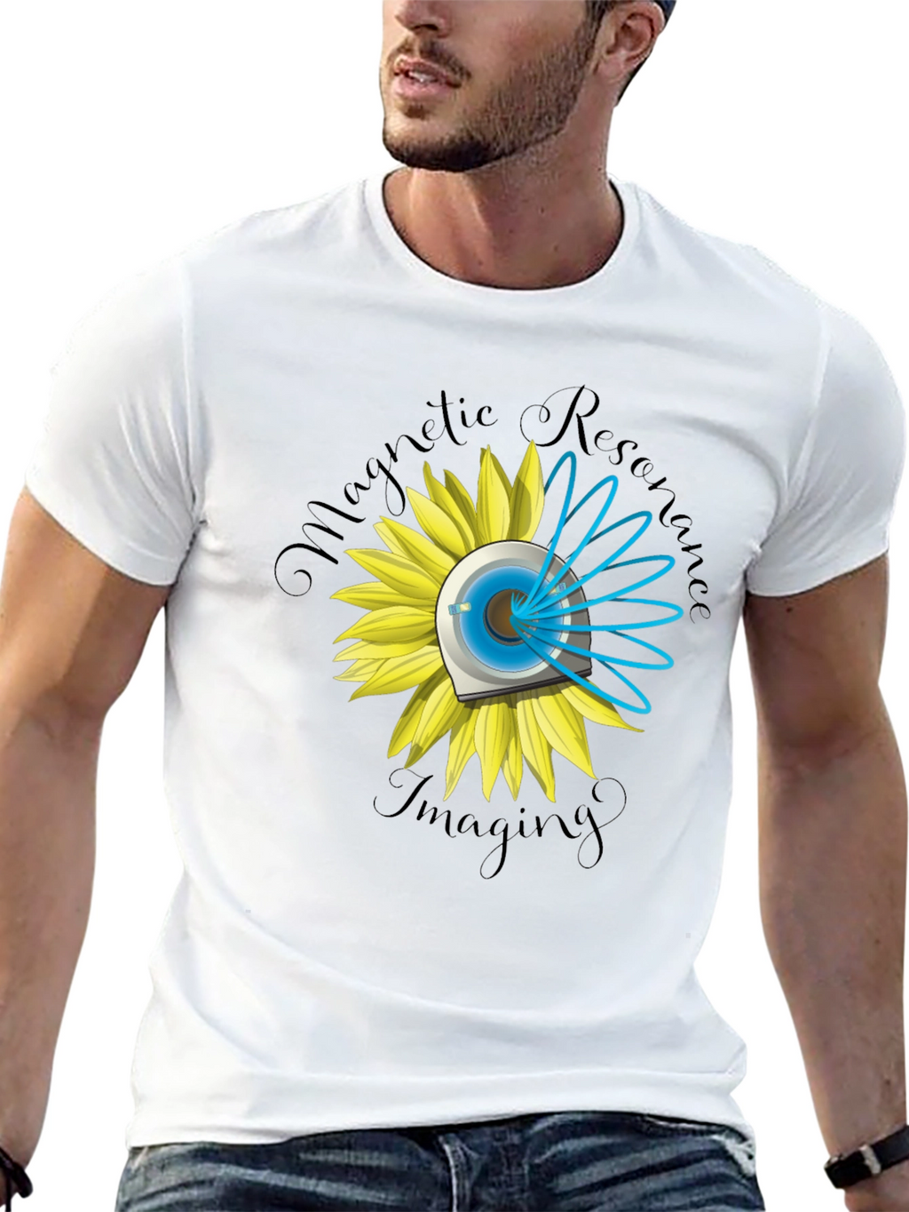 Magnetic Resonance Imaging Sunflower T-Shirt