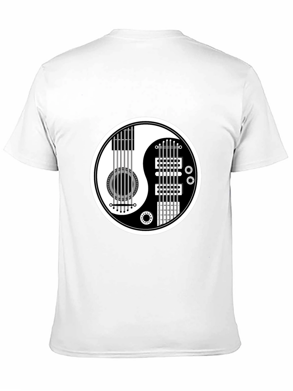 Yin Yang Guitar Graphic Tee - Music Lover Shirt