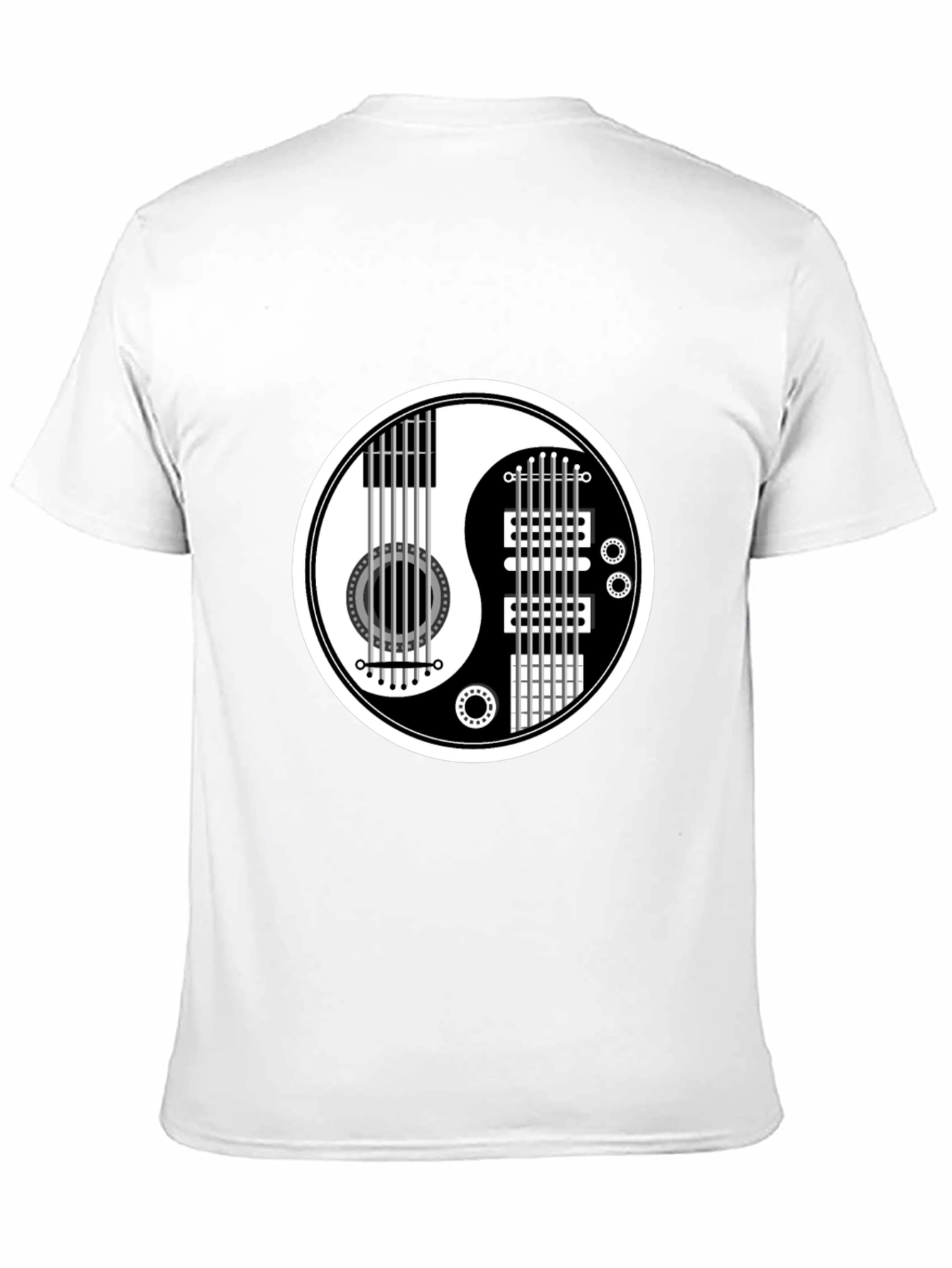Yin Yang Guitar Graphic Tee - Music Lover Shirt