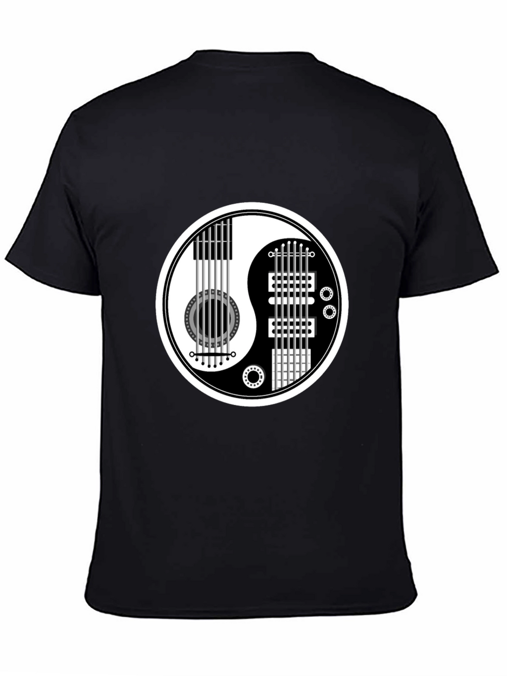 Yin Yang Guitar Graphic Tee - Music Lover Shirt