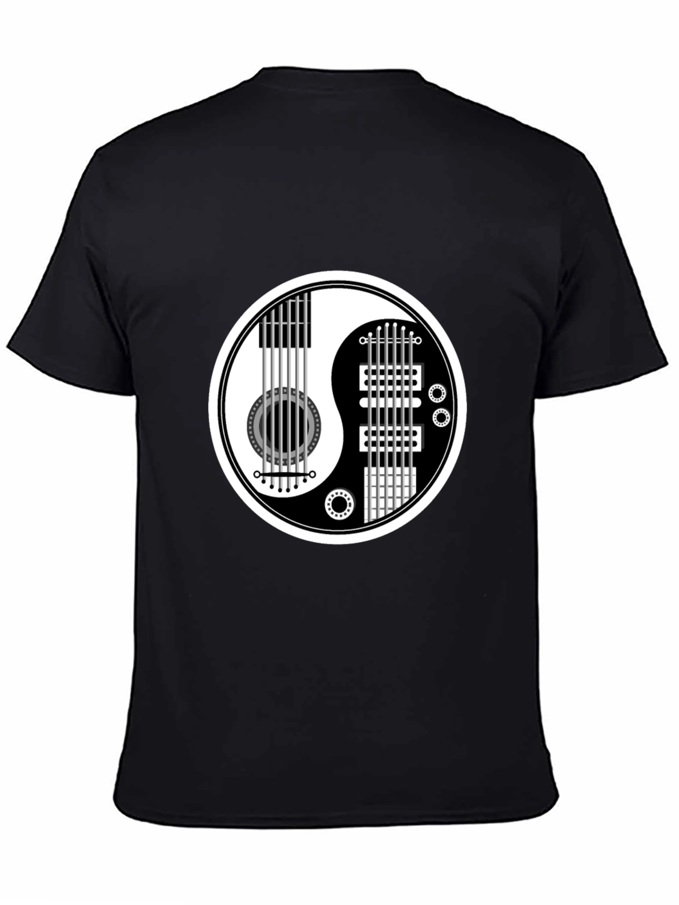 Yin Yang Guitar Graphic Tee - Music Lover Shirt