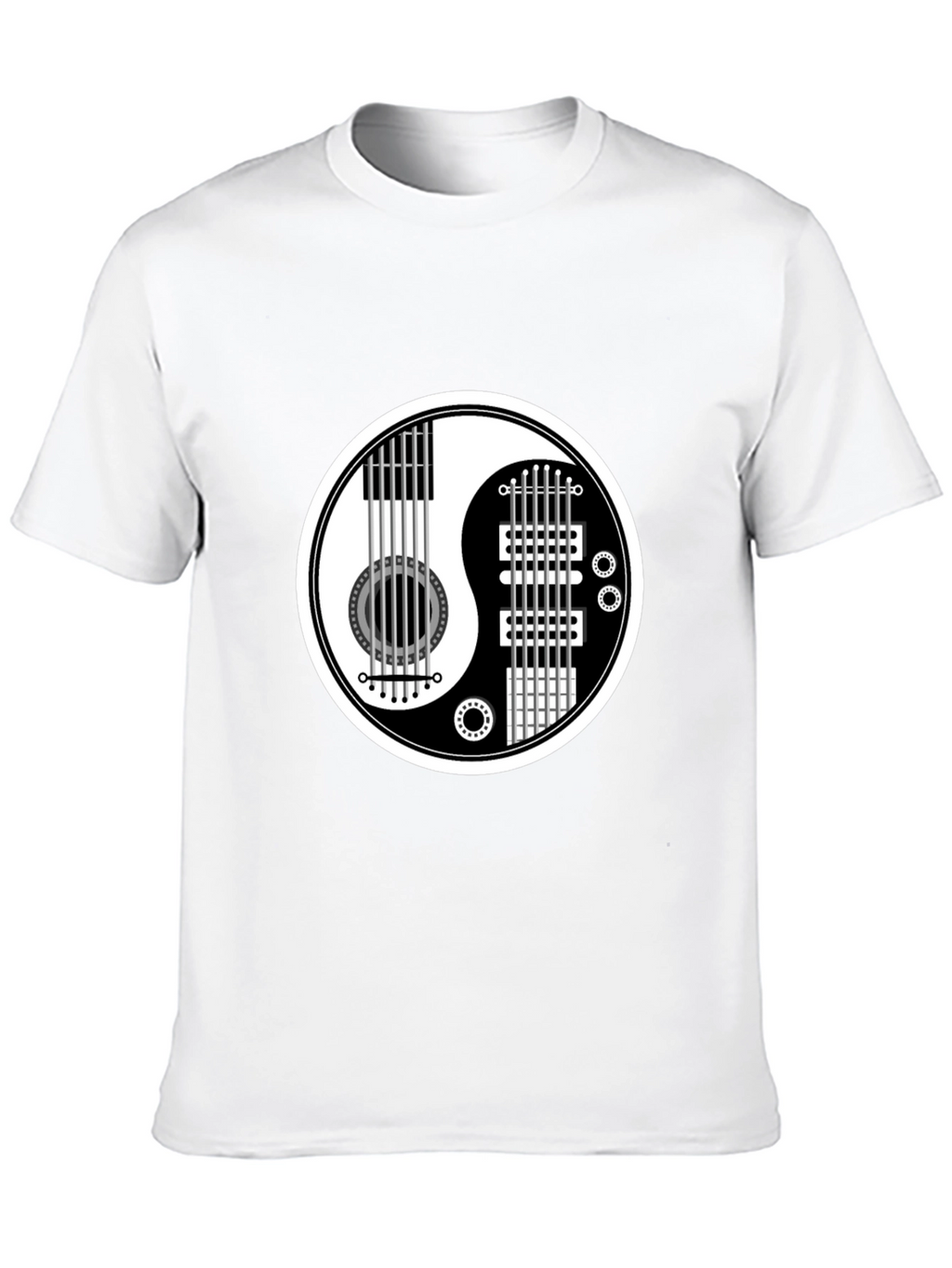 Yin Yang Guitar Graphic Tee - Music Lover Shirt