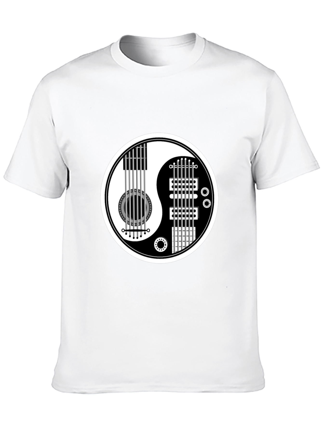Yin Yang Guitar Graphic Tee - Music Lover Shirt