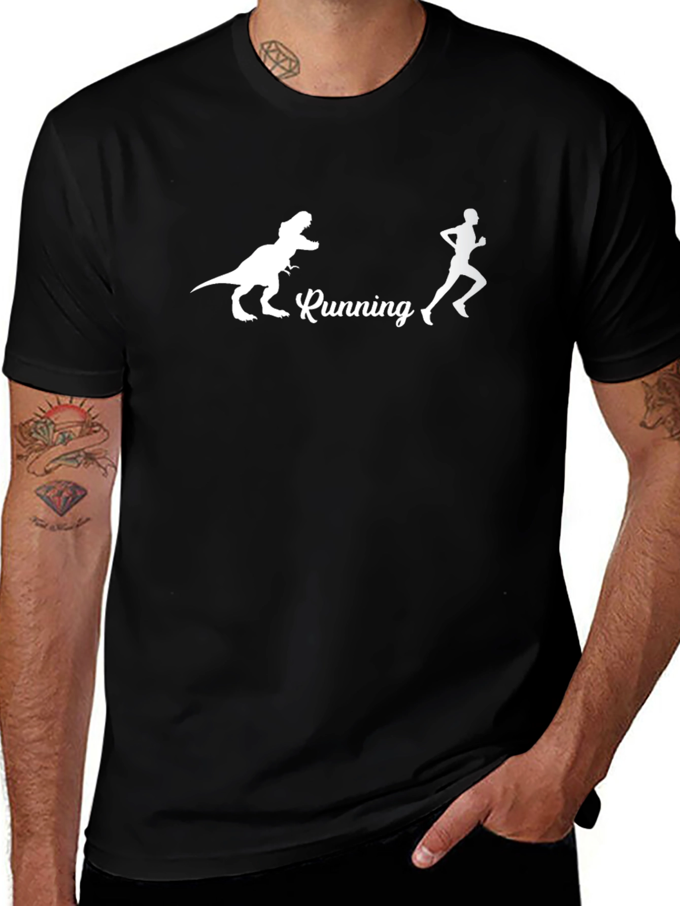Running from Dinosaur Graphic Tee