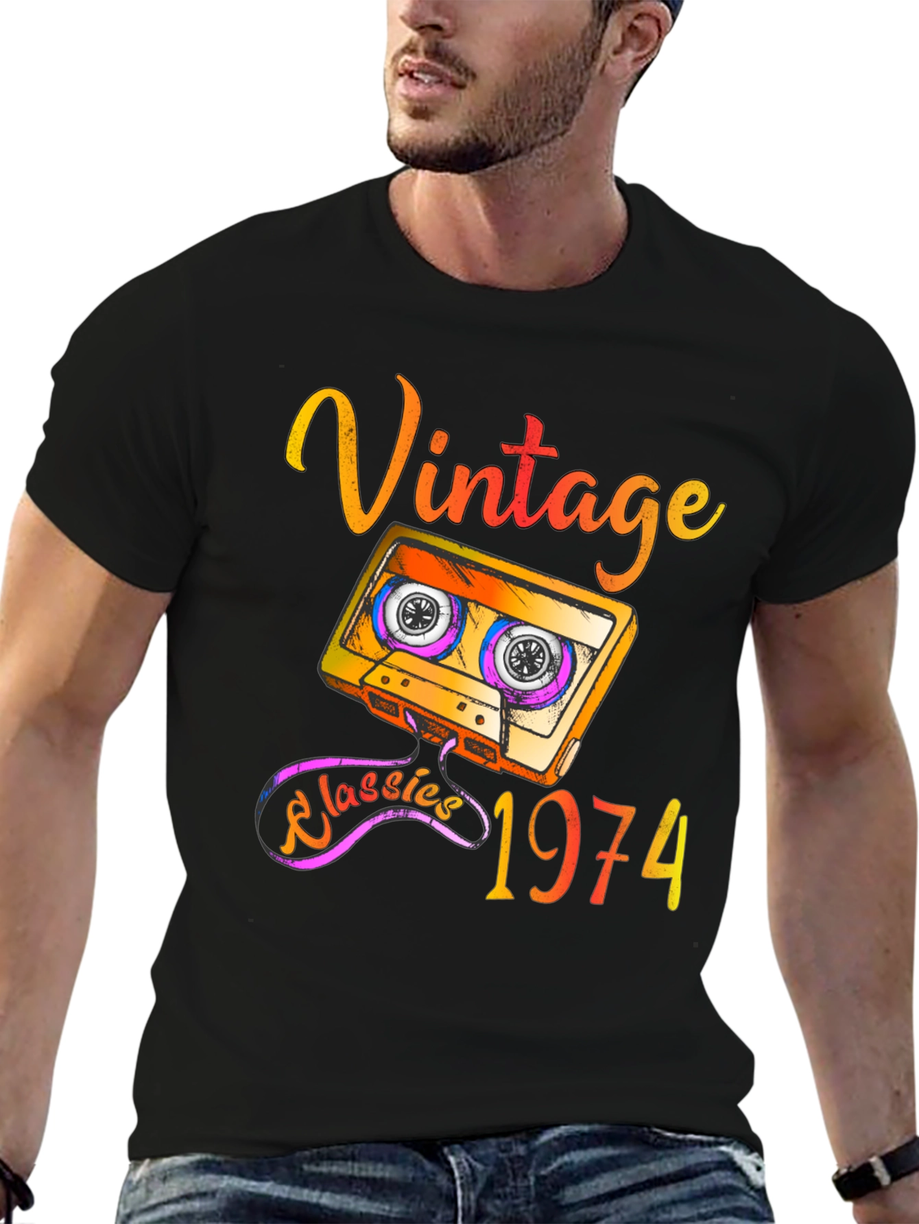 Vintage 1974 Cassette Tape T-Shirt