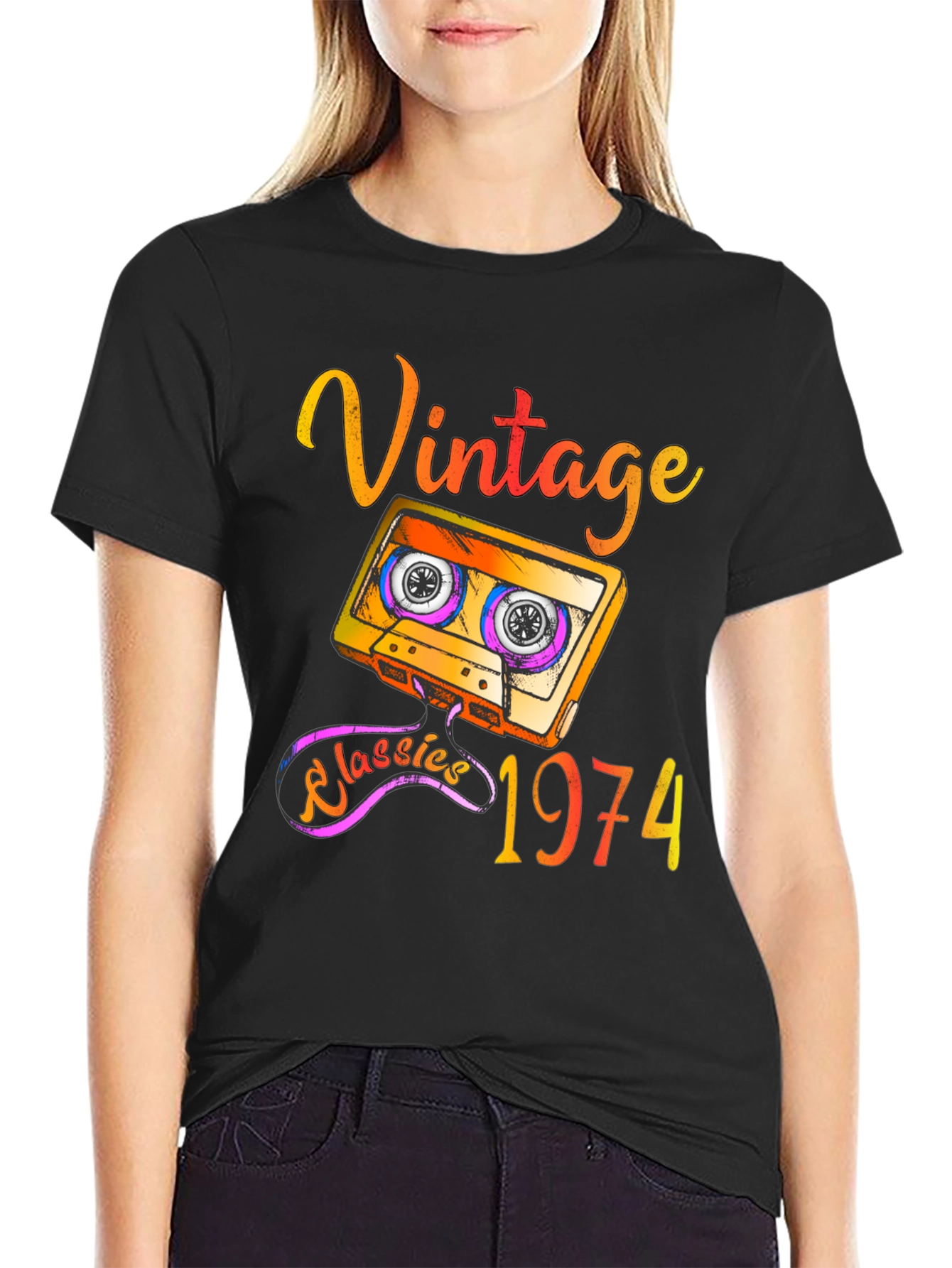 Vintage 1974 Cassette Tape T-Shirt