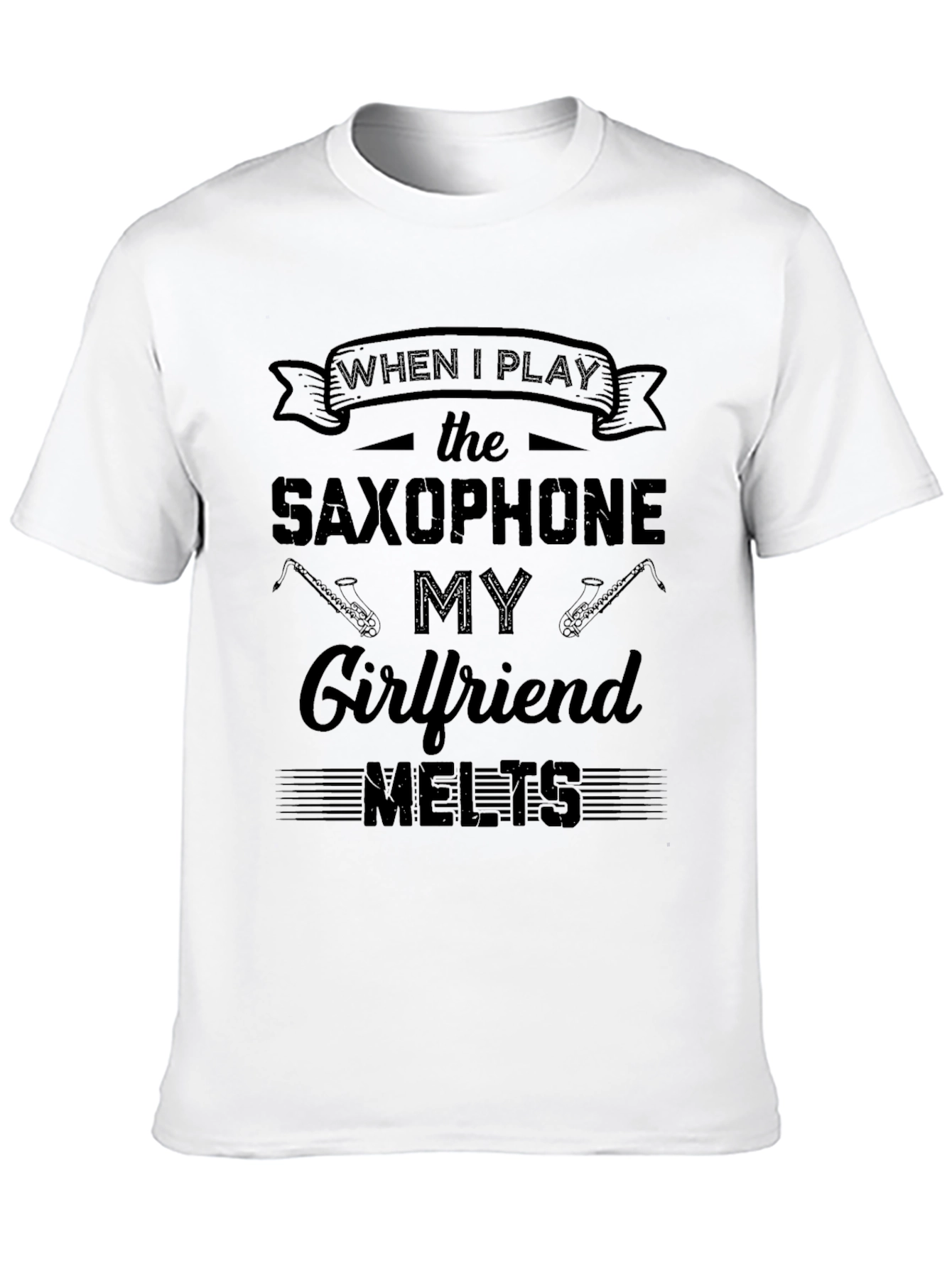 Saxophone Player Graphic Tee: Girlfriend Melts