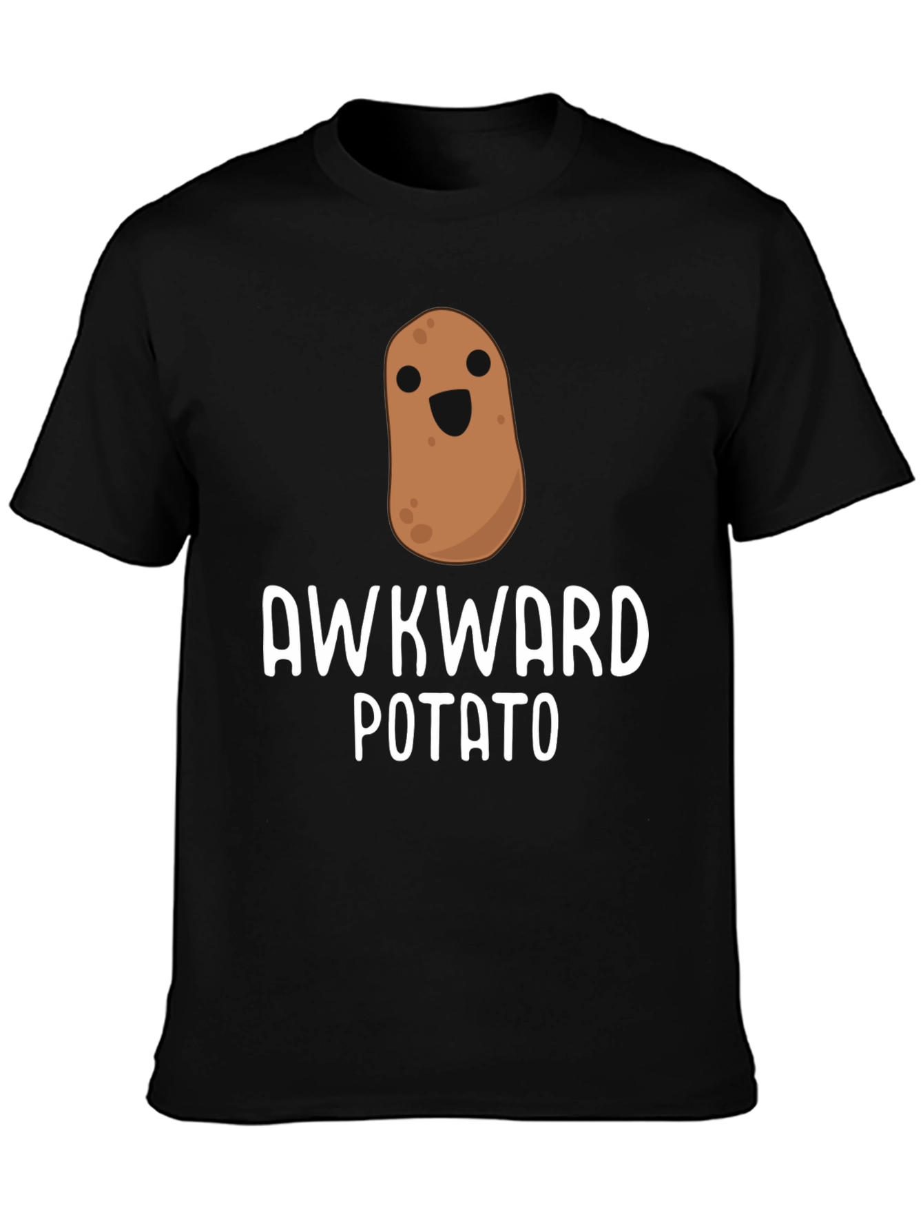 Awkward Potato Graphic T-Shirt - Unisex Black Tee