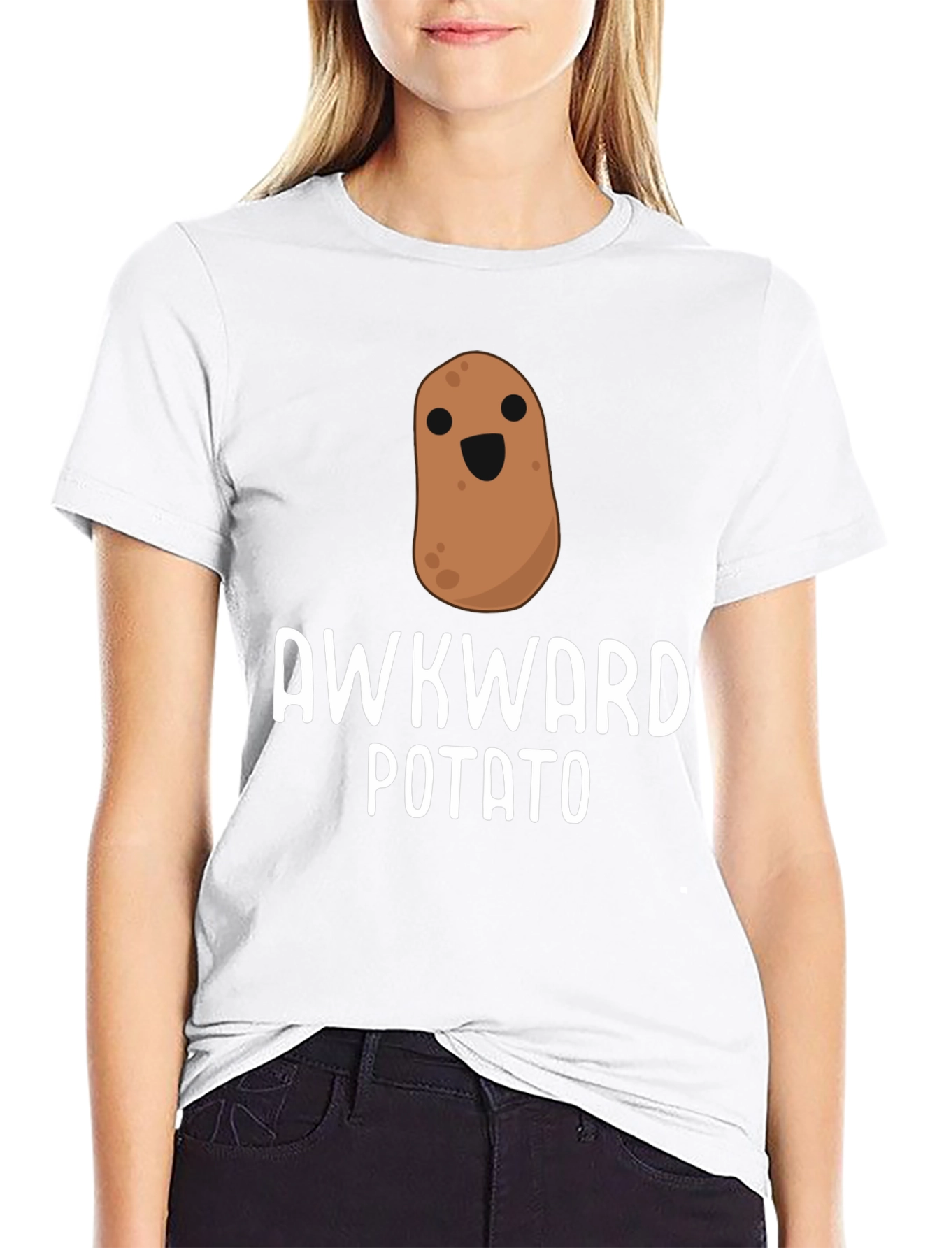 Awkward Potato Graphic T-Shirt - Unisex Black Tee