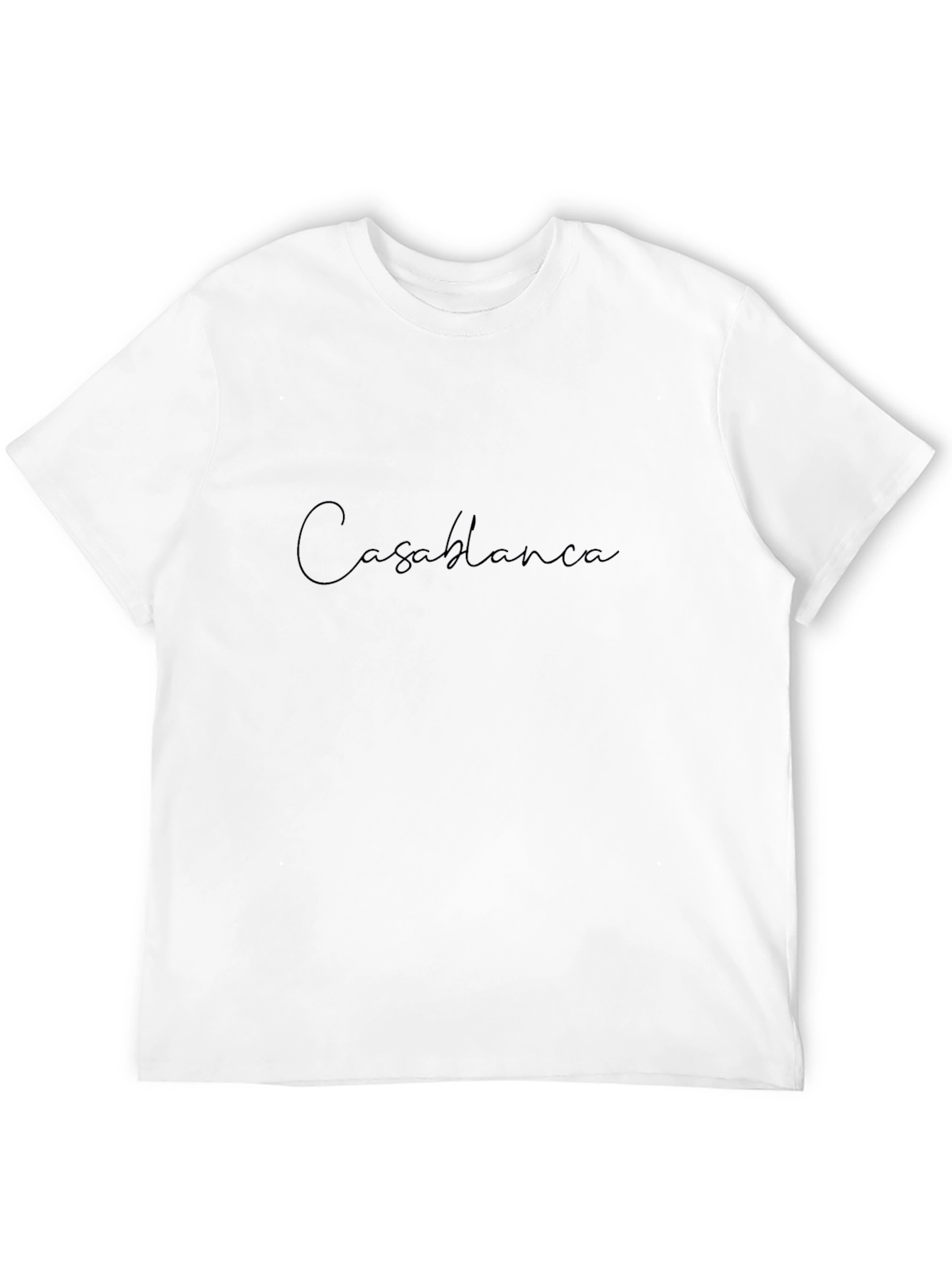 Casablanca Script Black Cotton Tee
