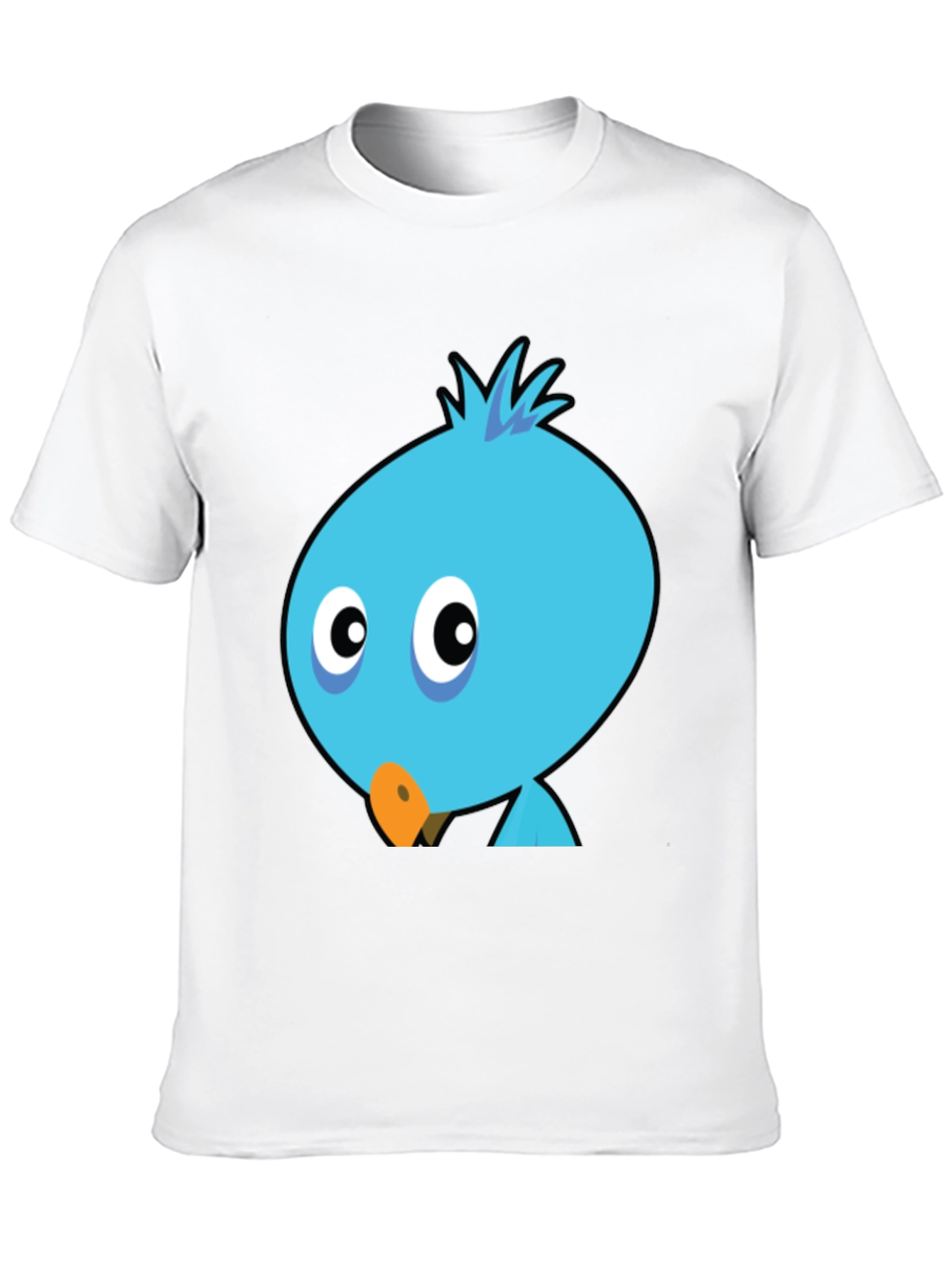 Cartoon Bird Graphic Tee - Mens Black T-Shirt