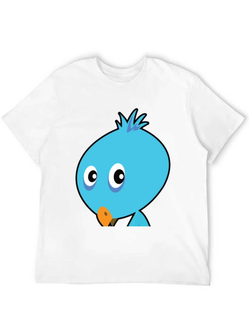 Cartoon Bird Graphic Tee - Mens Black T-Shirt