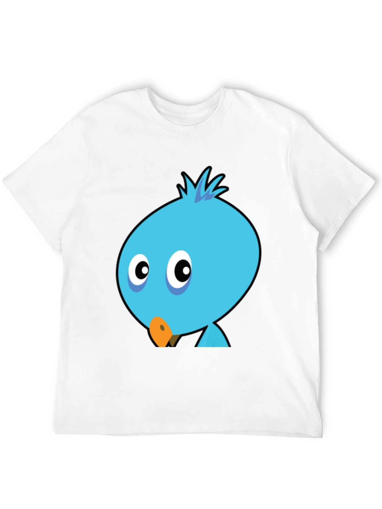 Cartoon Bird Graphic Tee - Mens Black T-Shirt