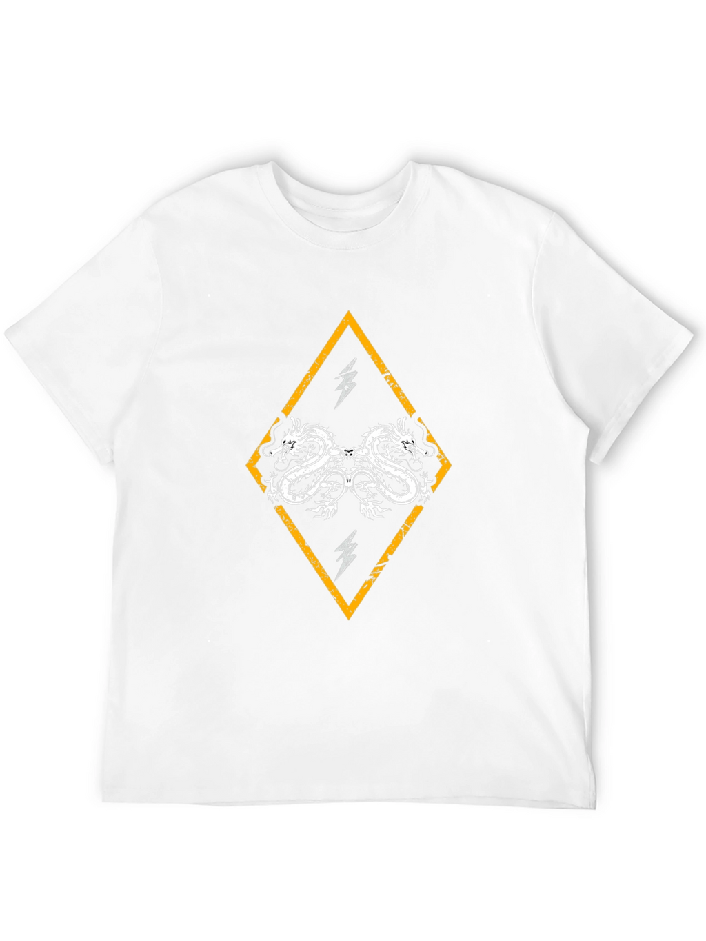 Dragon Diamond Graphic Black T-Shirt
