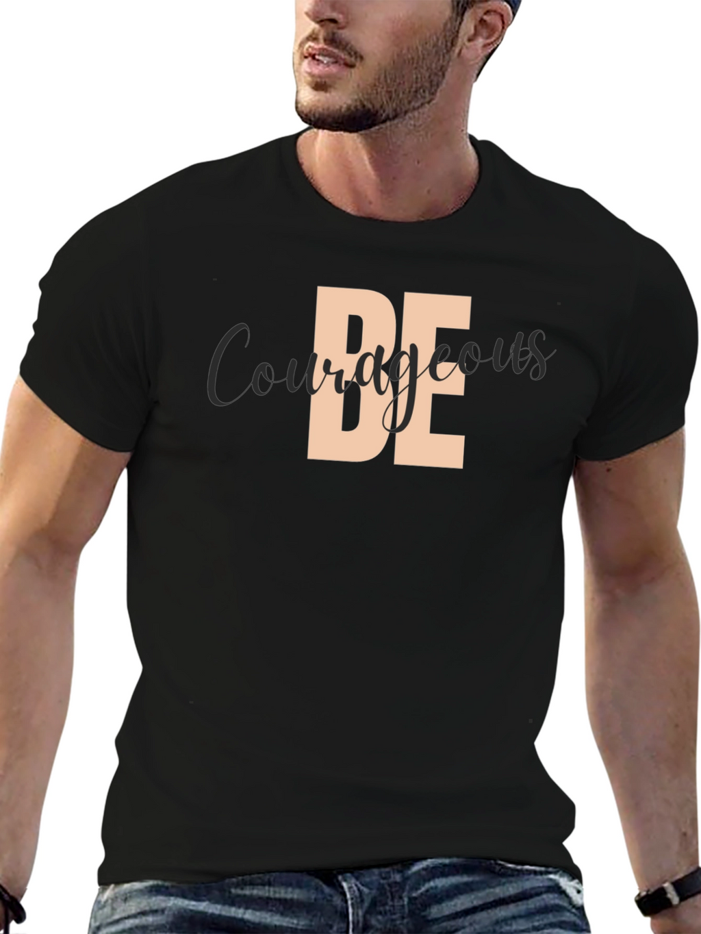 Be Courageous Black Graphic Tee