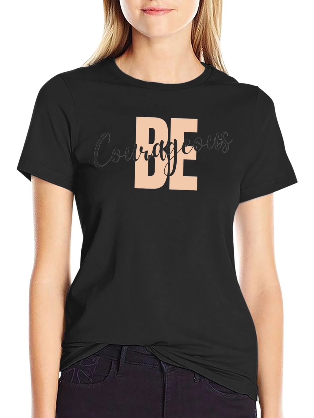 Be Courageous Black Graphic Tee
