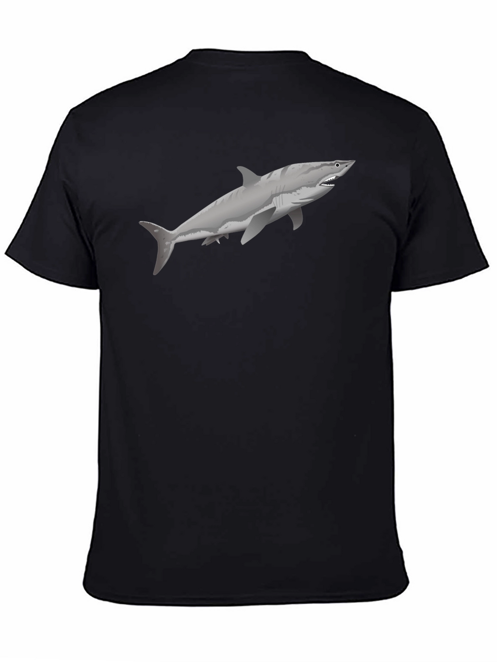Shark Graphic Tee - Black Cotton T-Shirt