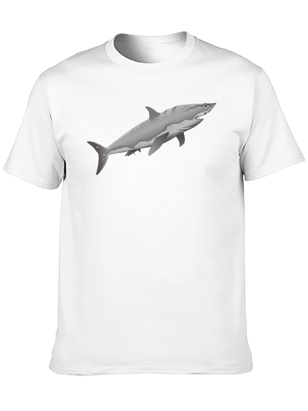 Shark Graphic Tee - Black Cotton T-Shirt