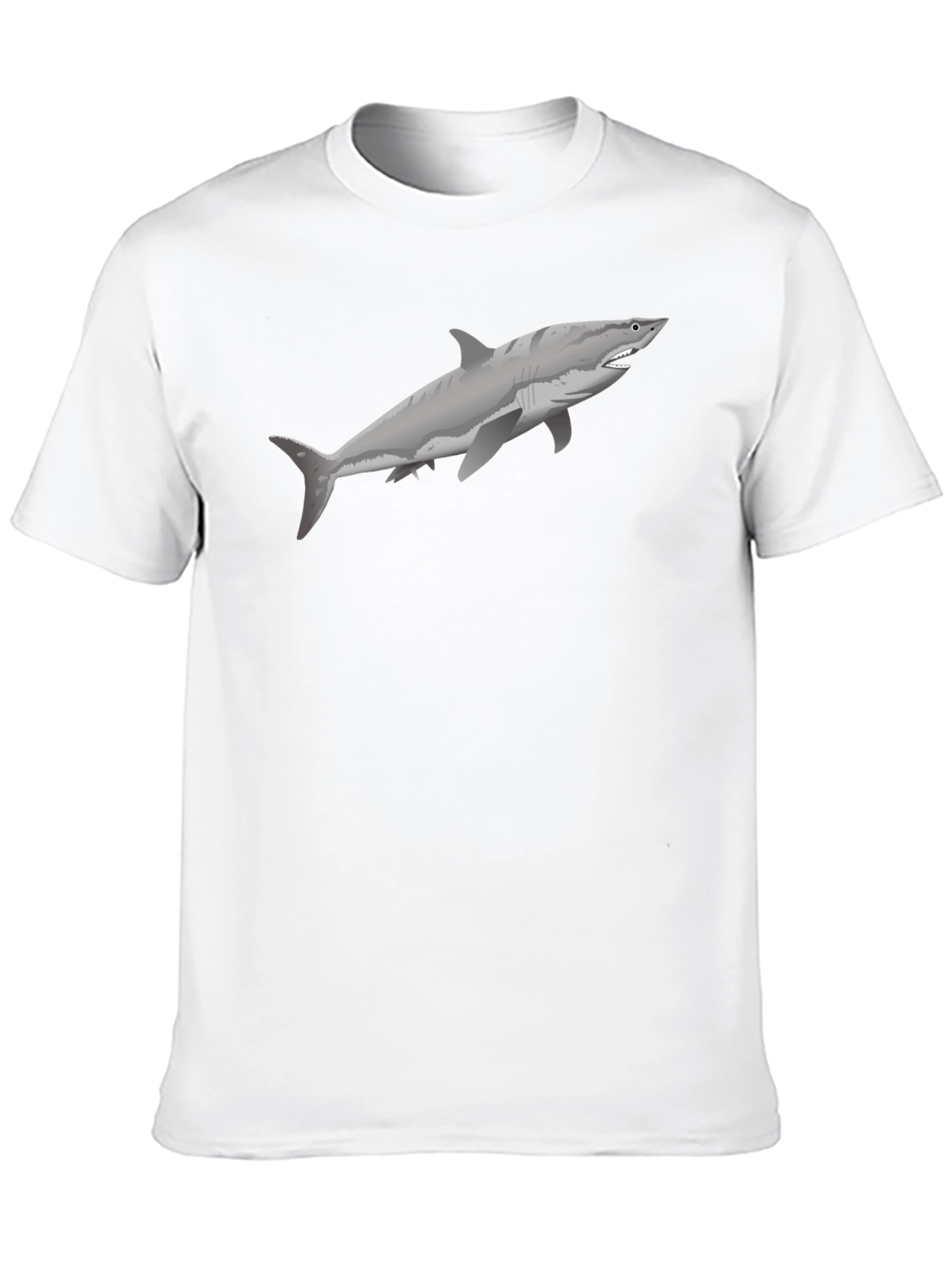 Shark Graphic Tee - Black Cotton T-Shirt