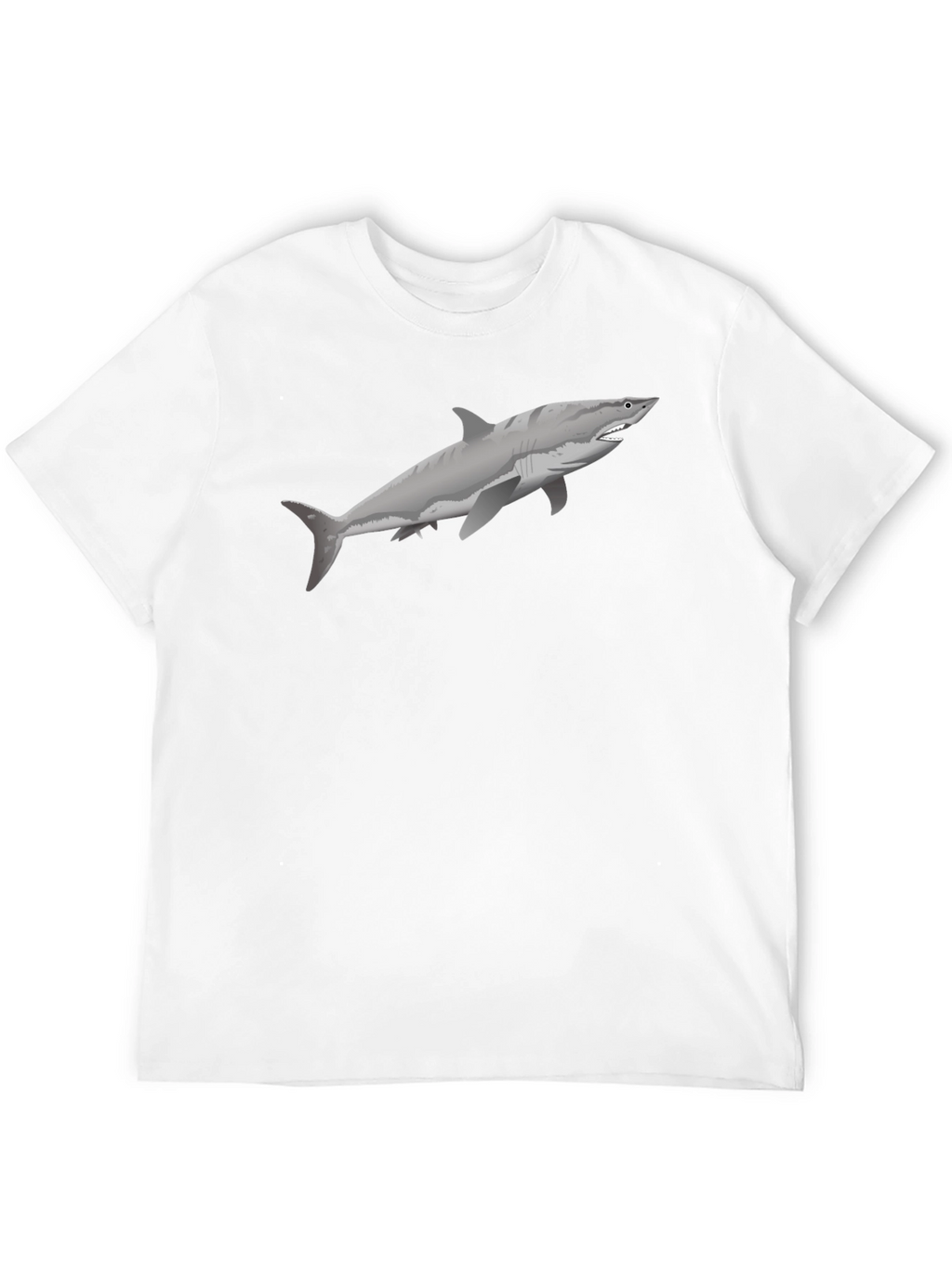 Shark Graphic Tee - Black Cotton T-Shirt