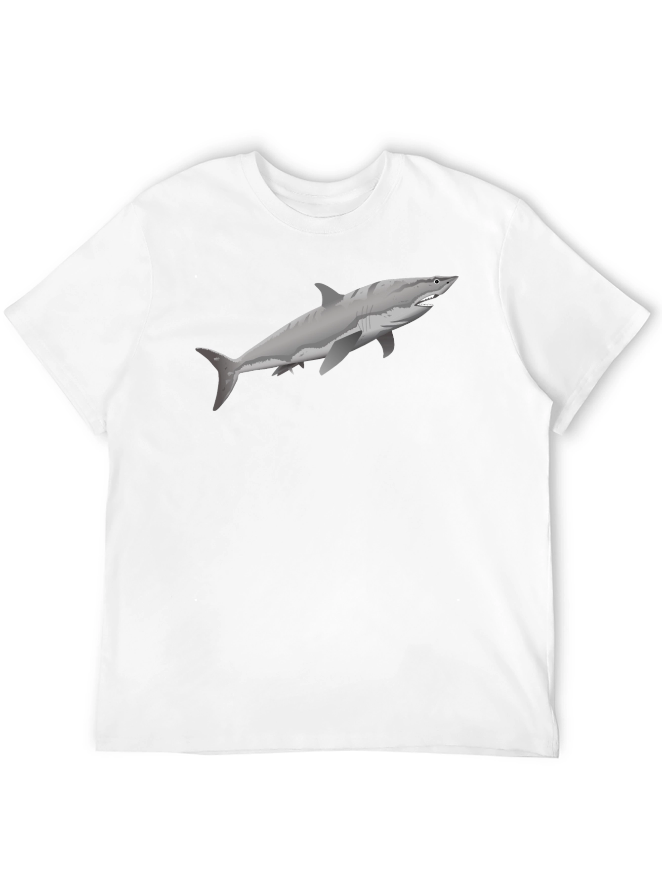 Shark Graphic Tee - Black Cotton T-Shirt